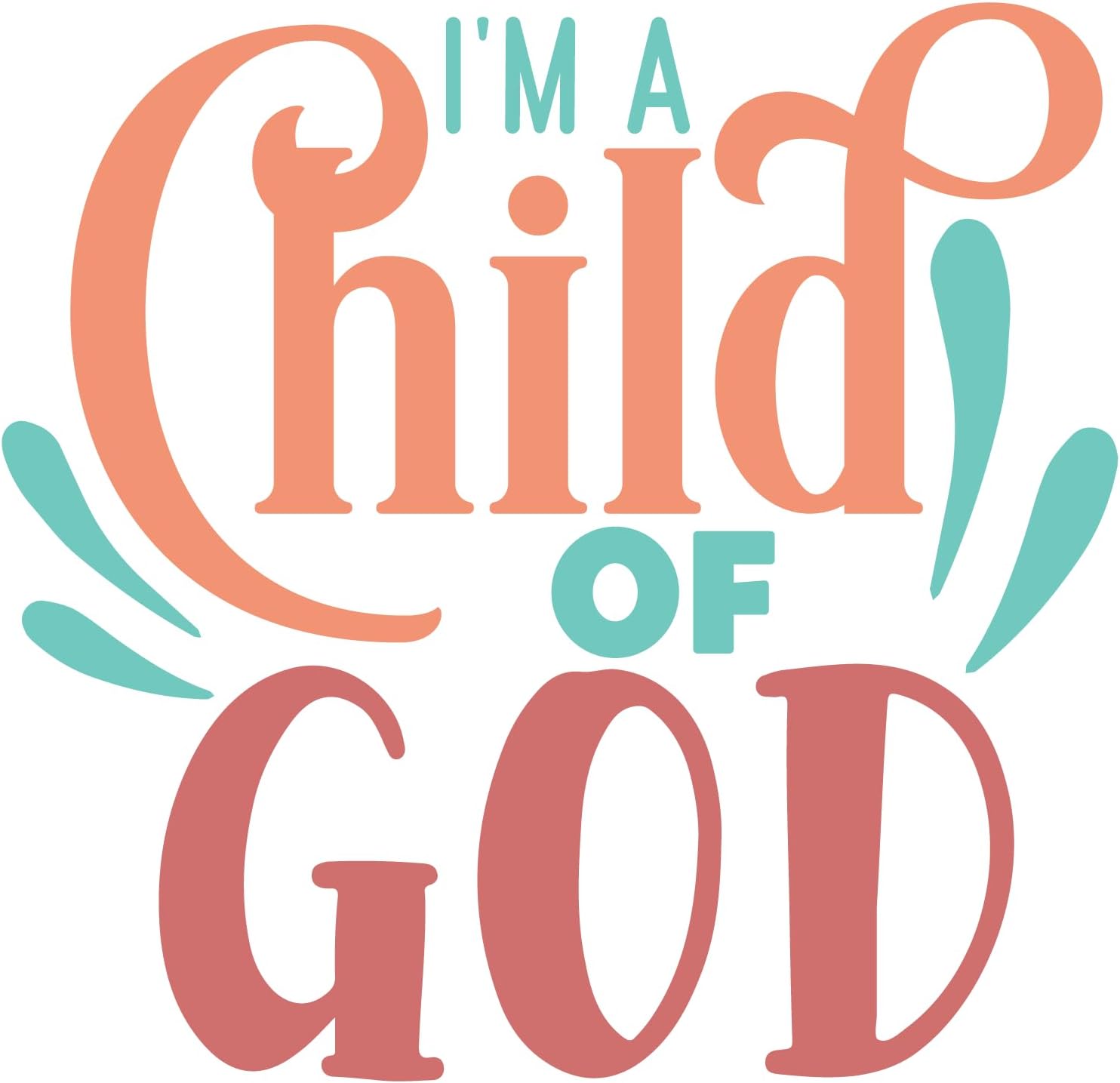 Inspirational Quote "I'm a Child of Good, Sticker Gift" Motivational Sticker Vinyl Decal Motivation Stickers- 5" Vinyl Sticker Waterproof
