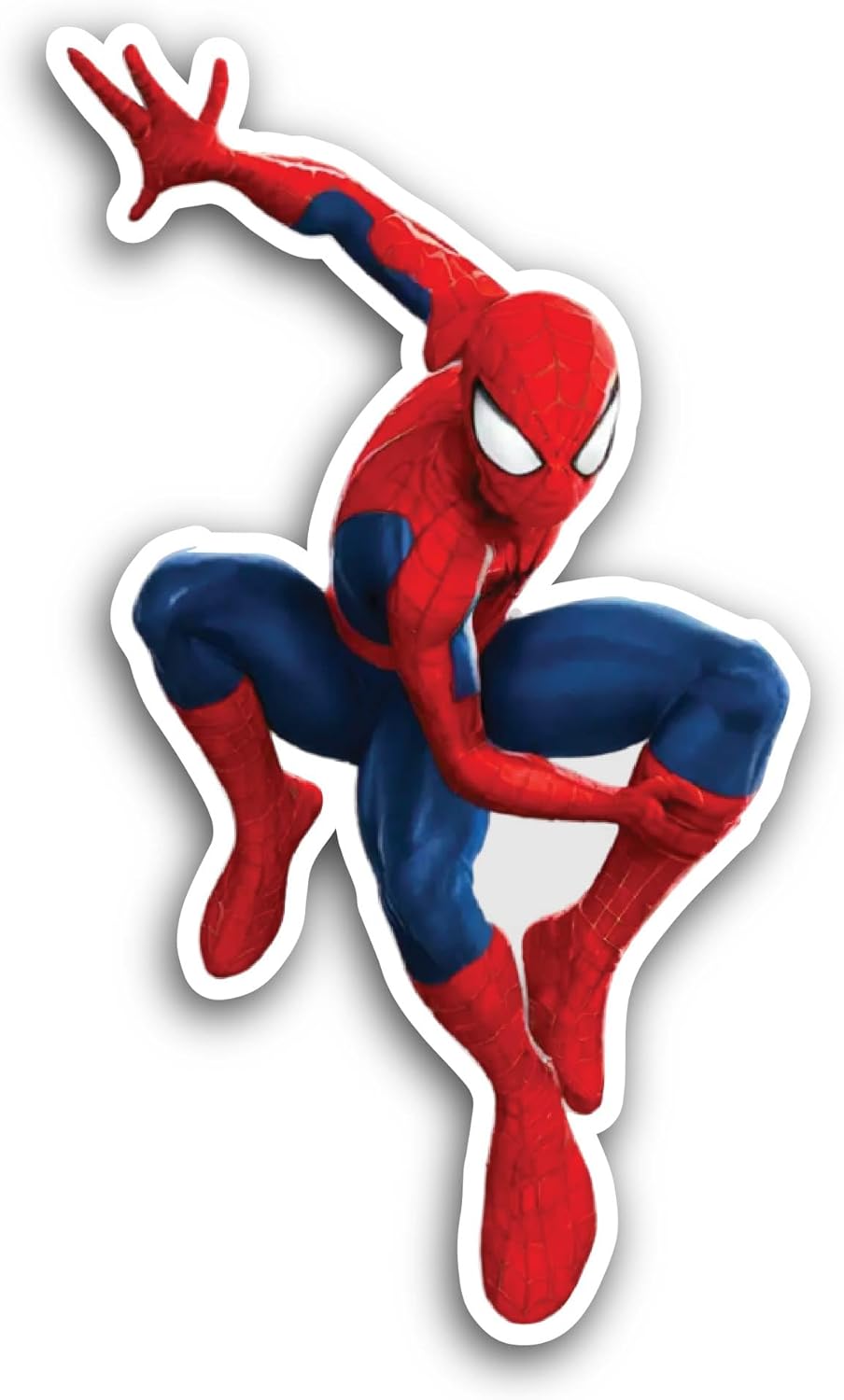 2 (Pieces) 3" and 5" S P I D E R M A N Sticker, Waterproof Vinyl Decals for Many Purpose Like Cars, Trucks, Laptops, Phones, Windows and More