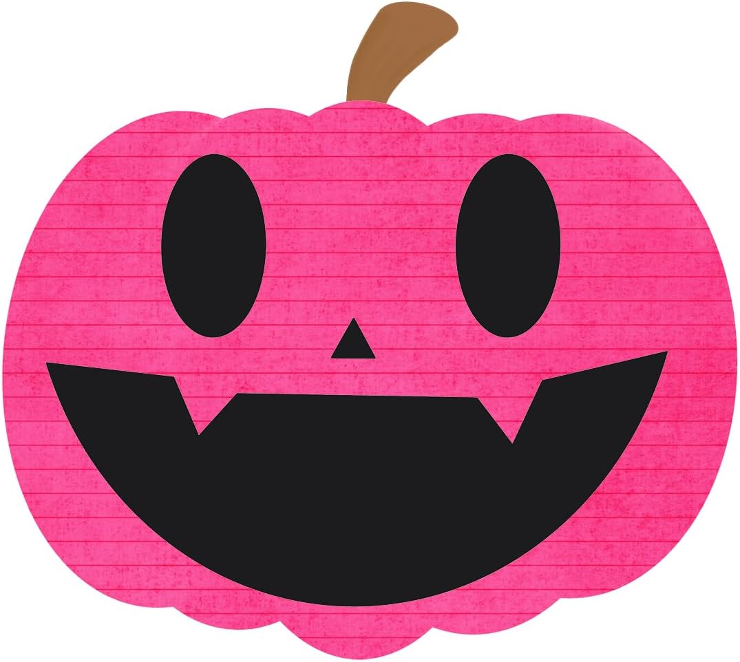 Inspirational Quote Pink Smily Halloween Pumpkin Motivational Sticker Vinyl Decal Motivation Stickers- 5" Vinyl Sticker Waterproof