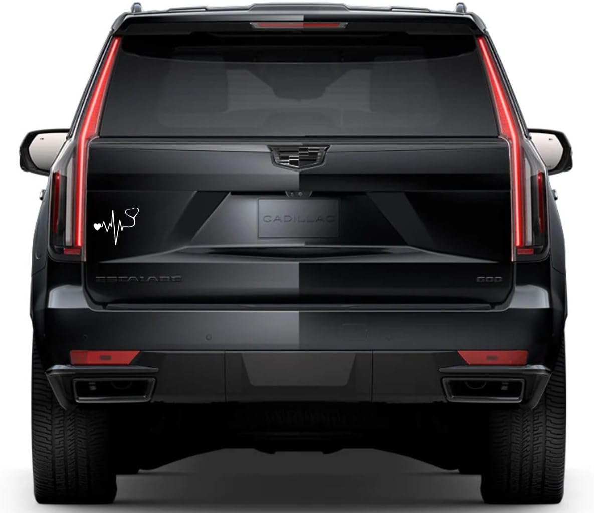 Medical Heartbeat Window Vinyl Decal Sticker 6" (White), Waterproof Vinyl Decals for Many Purpose Like Cars, Trucks, Laptops, Phones, Windows and More