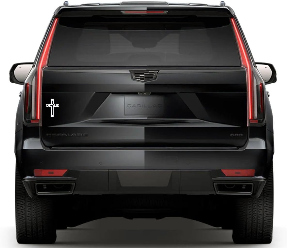 Jesus Cross Window Vinyl Decal Sticker 6" (White), Waterproof Vinyl Decals for Many Purpose Like Cars, Trucks, Laptops, Phones, Windows and More