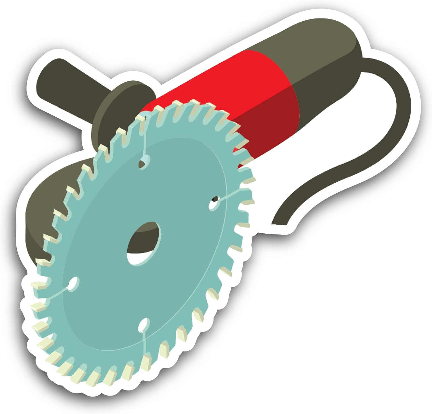 2 (Pieces) 3" and 5" Circular Saw Sticker, Waterproof Vinyl Decals for Many Purpose Like Cars, Trucks, Laptops, Phones, Windows and More