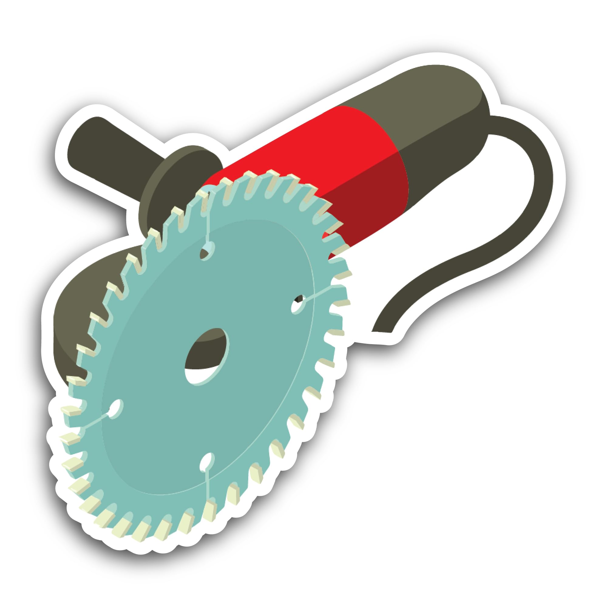2 (Pieces) 3" and 5" Circular Saw Sticker, Waterproof Vinyl Decals for Many Purpose Like Cars, Truck