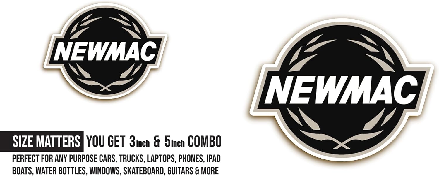 2 (Pieces) 3" and 5" New England W0men's and Men's Athletic Conference Sticker, Waterproof Vinyl Decals for Many Purpose Like Cars, Trucks, Laptops, Phones, Windows and More