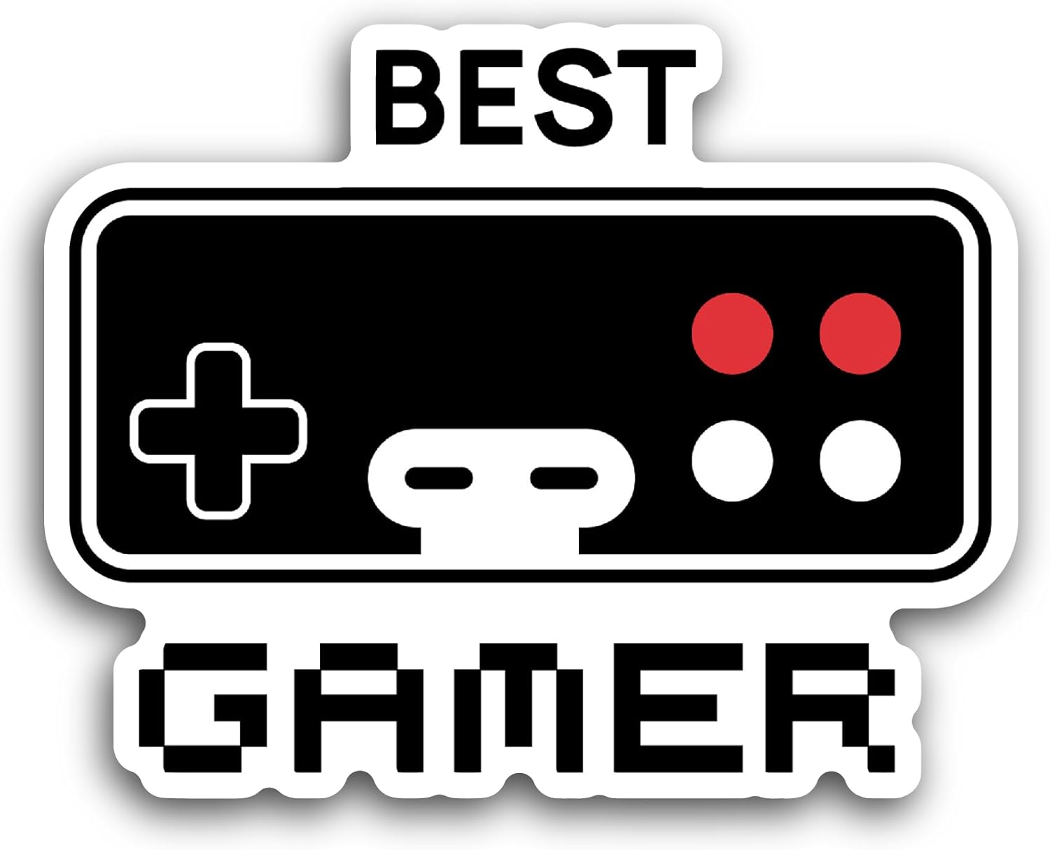2 (Pieces) 3" and 5" Video Game Sticker, Waterproof Vinyl Decals for Many Purpose Like Cars, Trucks, Laptops, Phones, Windows and More