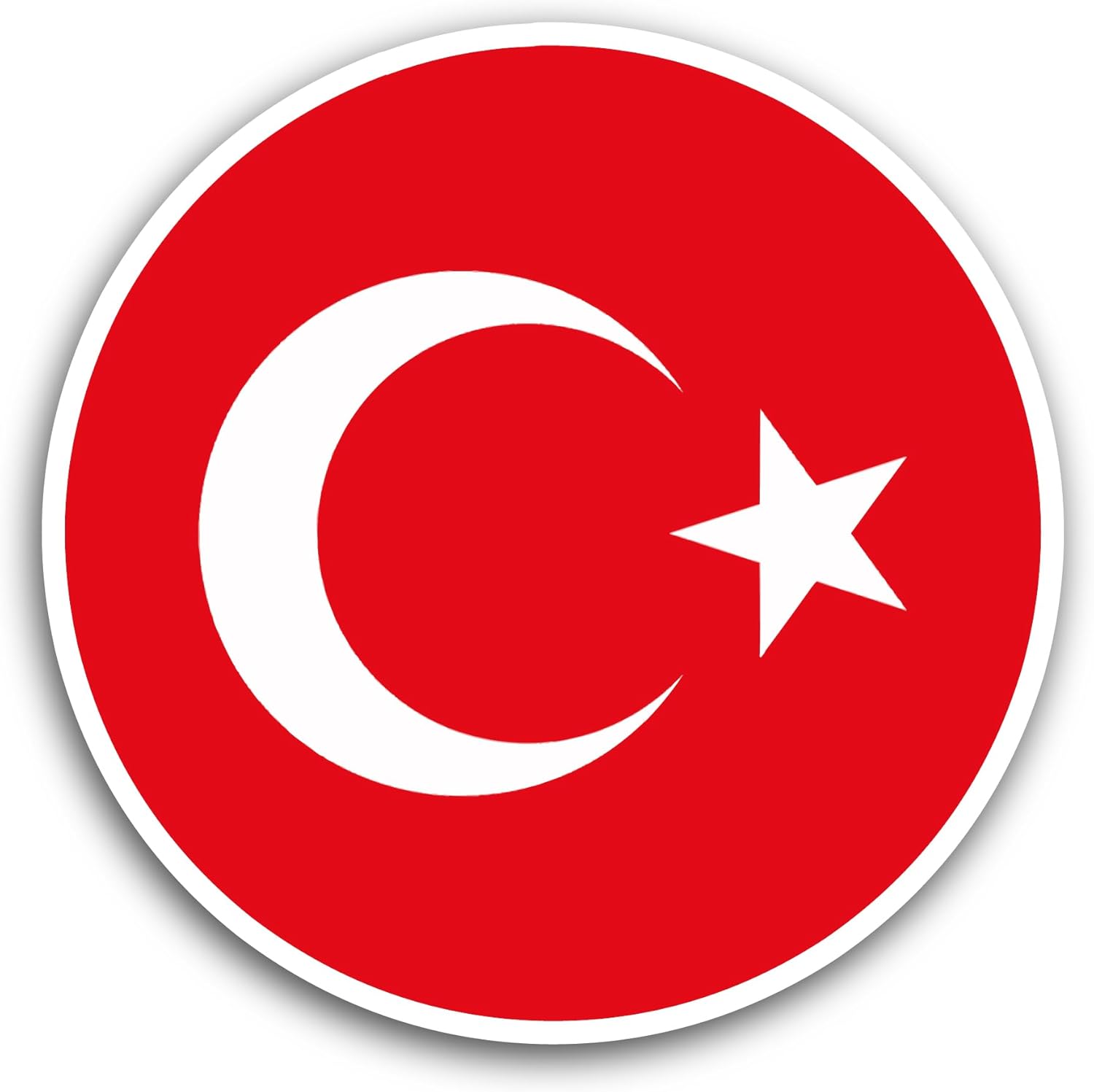 2 (Pieces) 3" and 5" Flag of Turkiye Sticker, Waterproof Vinyl Decals for Many Purpose Like Cars, Trucks, Laptops, Phones, Windows and More