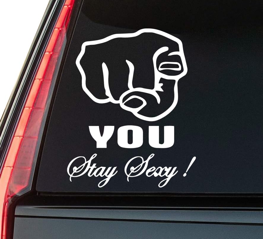 You Window Vinyl Decal Sticker 6" (White), Waterproof Vinyl Decals for Many Purpose Like Cars, Trucks, Laptops, Phones, Windows and More