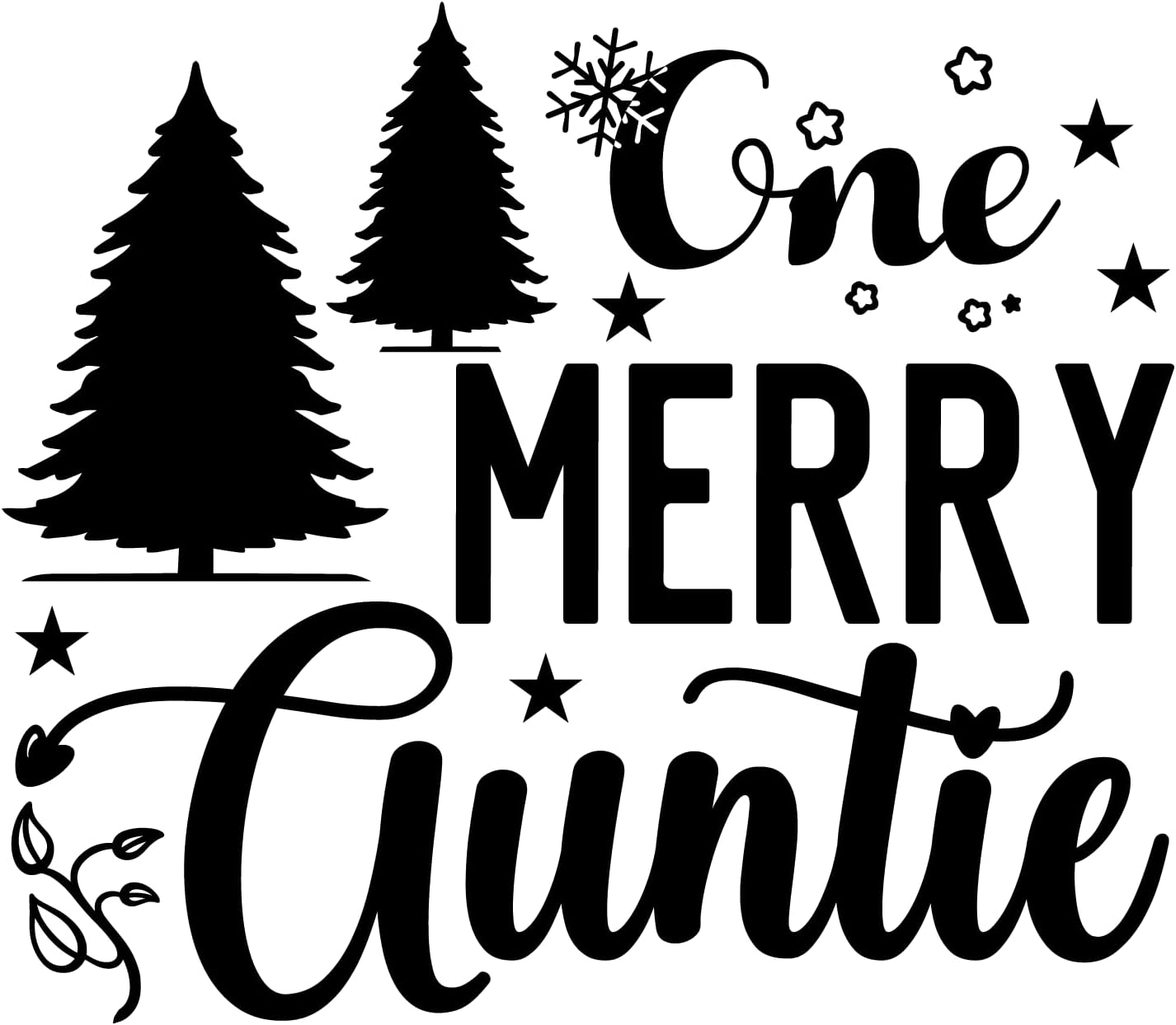 Inspirational Quote One Merry Quntie Motivational Sticker Vinyl Decal Motivation Stickers- 5" Vinyl Sticker Waterproof