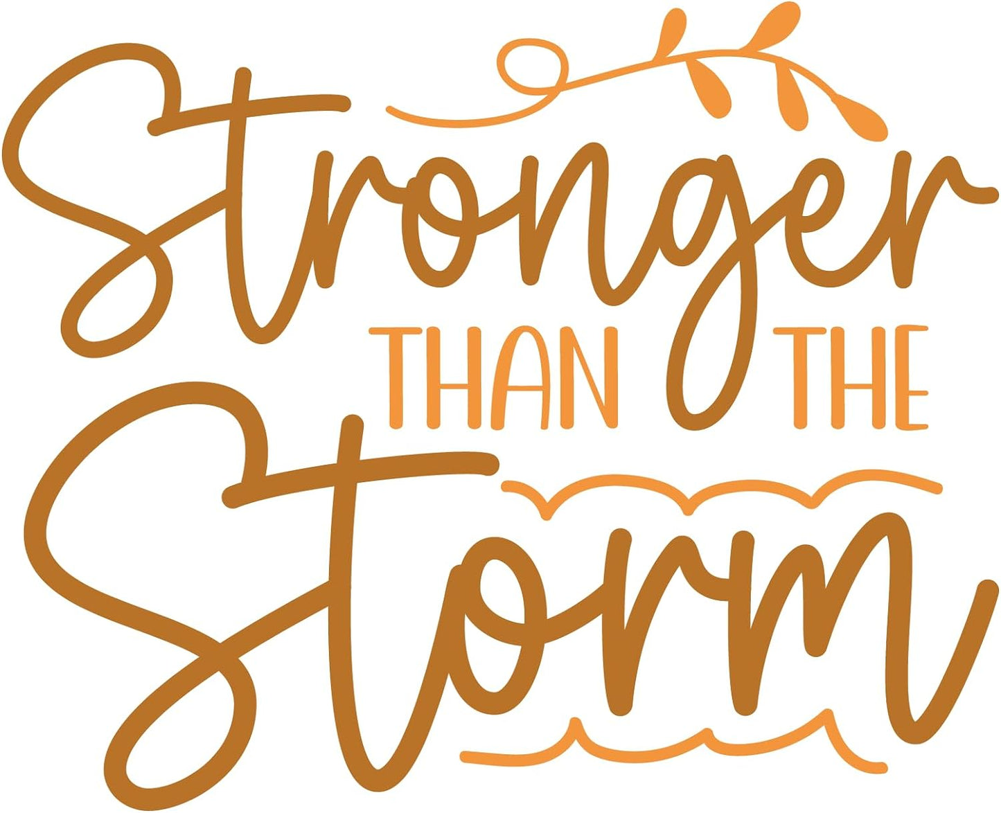 Inspirational Quote "Stronger Than The Storm" Motivational Sticker Vinyl Decal Motivation Stickers- 5" Vinyl Sticker Waterproof