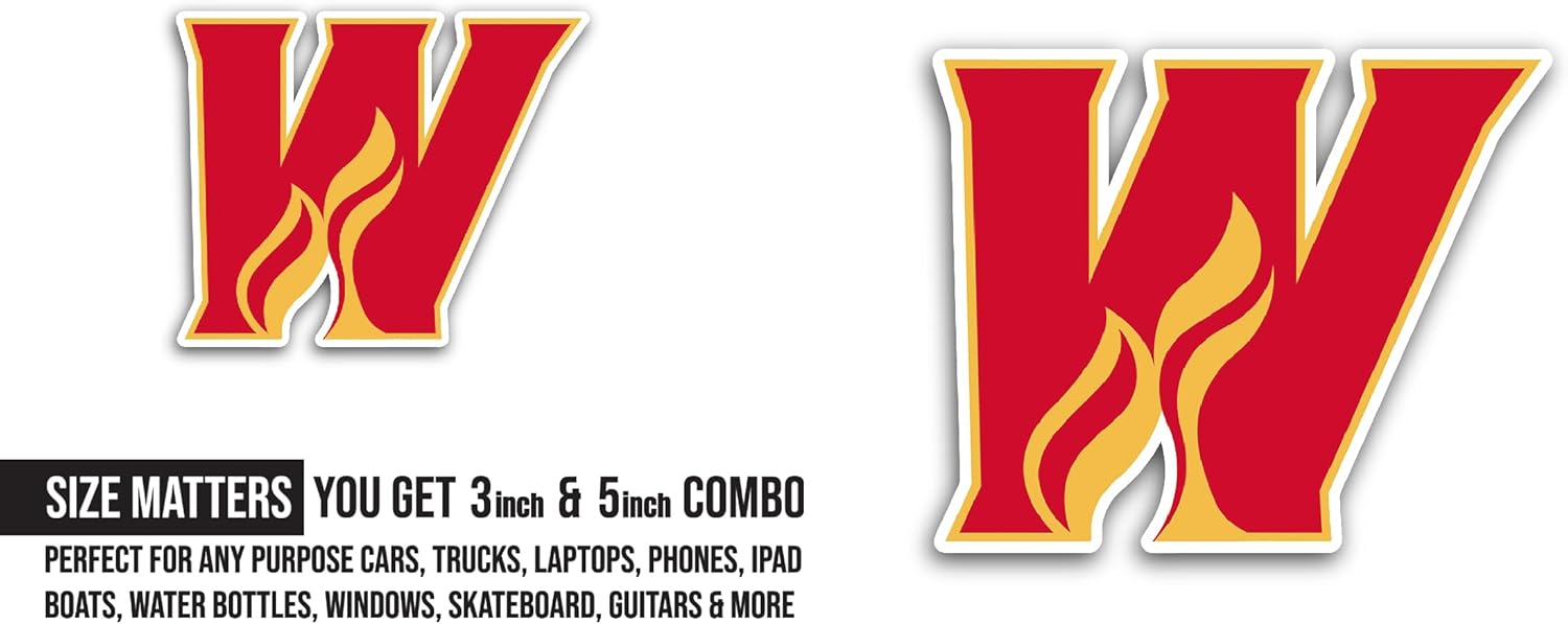 2 (Pieces) 3" and 5" Calgary Wr@nglers Sticker, Waterproof Vinyl Decals for Many Purpose Like Cars, Trucks, Laptops, Phones, Windows and More