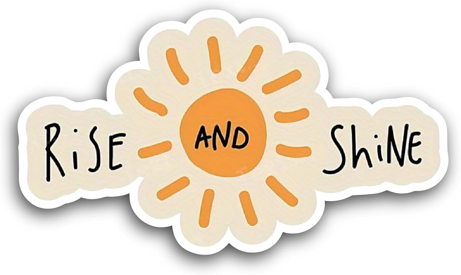 2 (Pieces) 3" and 5" Rise and Shine Sticker, Waterproof Vinyl Decals for Many Purpose Like Cars, Trucks, Laptops, Phones, Windows and More