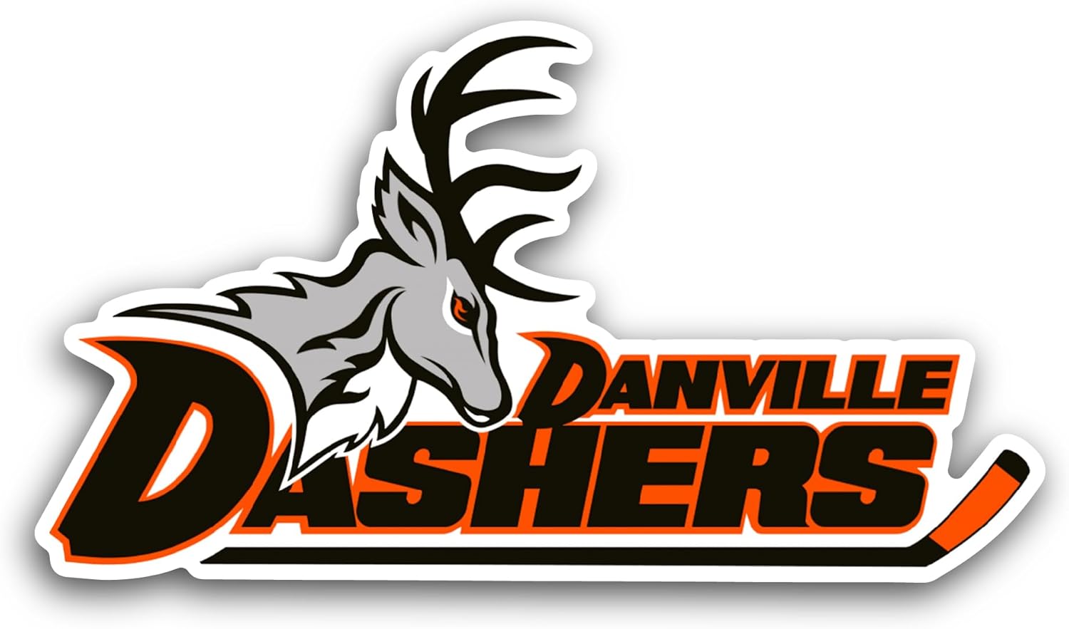 2 (Pieces) 3" and 5" Danville D@shers Sticker, Waterproof Vinyl Decals for Many Purpose Like Cars, Trucks, Laptops, Phones, Windows and More