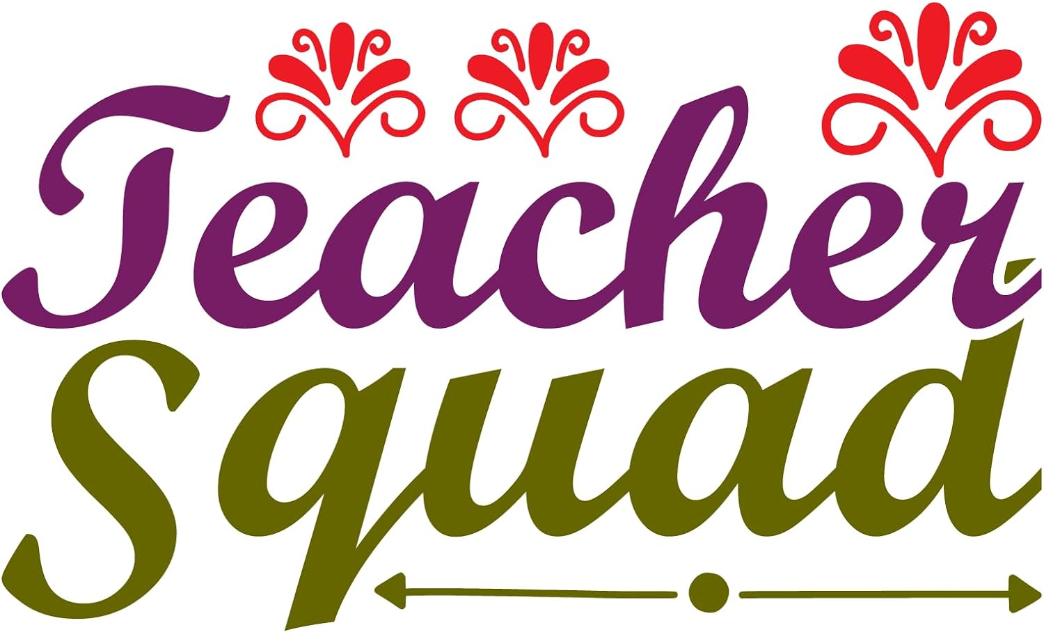 Inspirational Quote "Teacher Squad - Sticker" Motivational Sticker Vinyl Decal Motivation Stickers- 5" Vinyl Sticker Waterproof