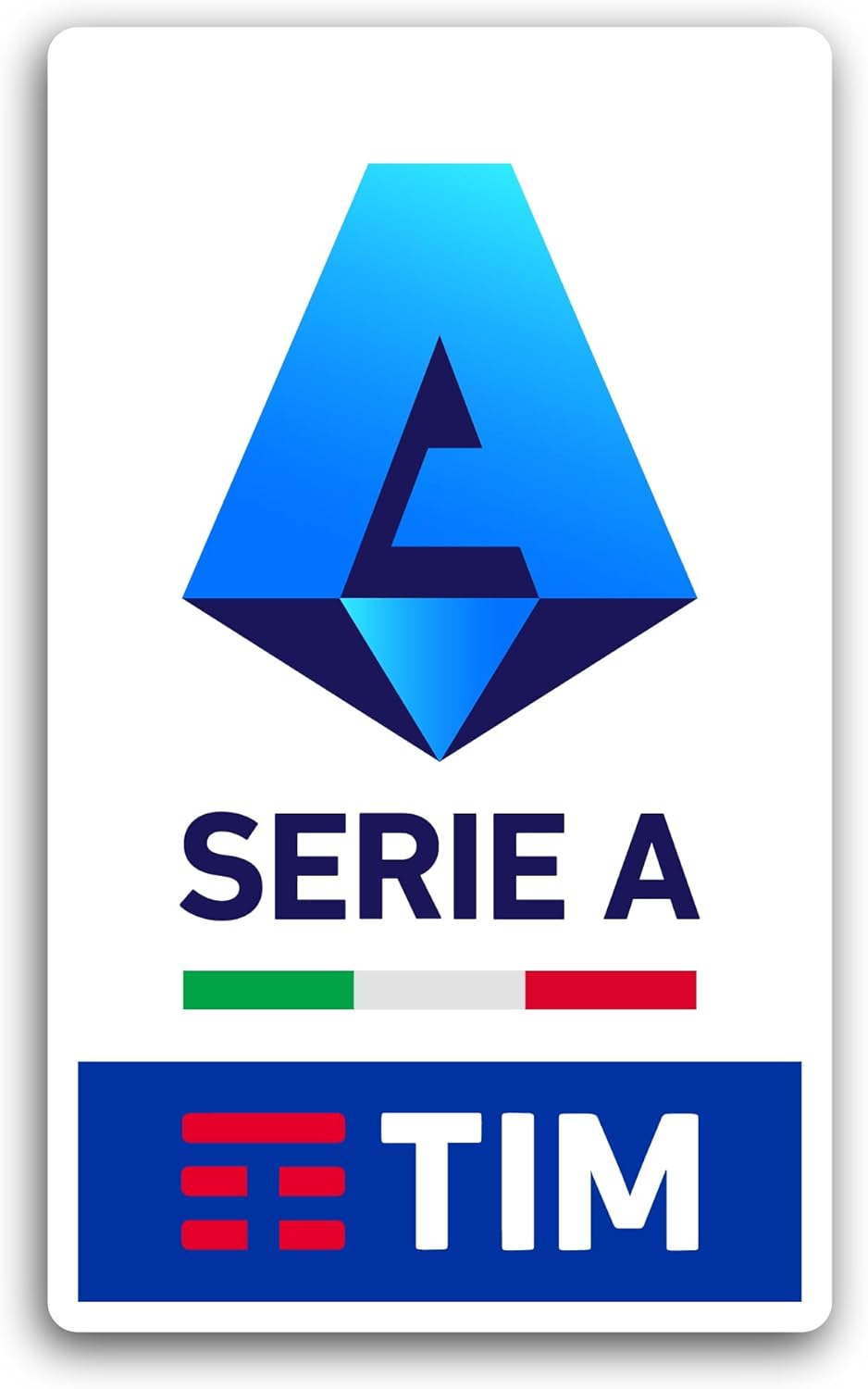 2 (Pieces) 3" and 5" S3rie A Tim Sticker, Waterproof Vinyl Decals for Many Purpose Like Cars, Trucks, Laptops, Phones, Windows and More