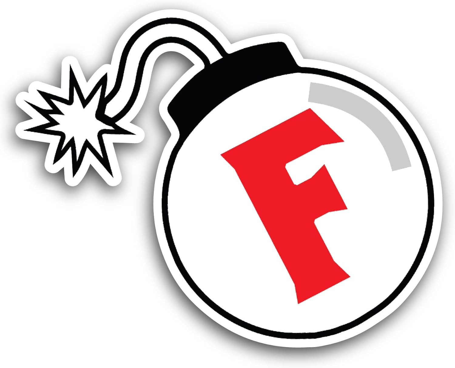 2 (Pieces) 3" and 5" Bomb Sticker, Waterproof Vinyl Decals for Many Purpose Like Cars, Trucks, Laptops, Phones, Windows and More