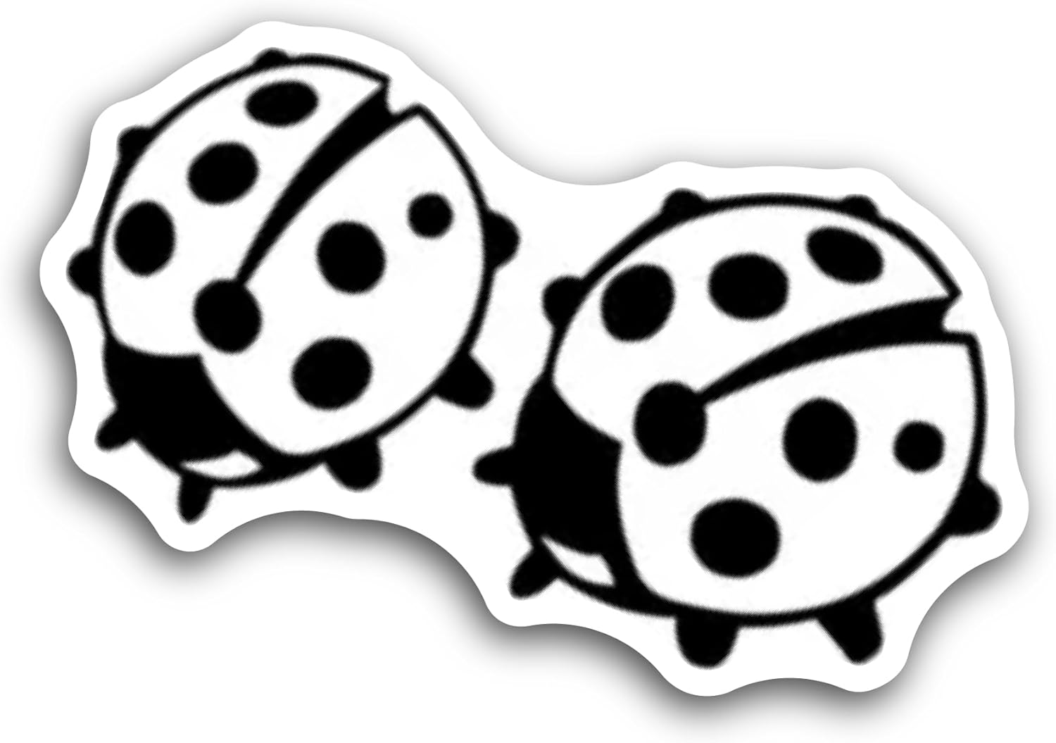 2 (Pieces) 3" and 5" Ladybug Sticker, Waterproof Vinyl Decals for Many Purpose Like Cars, Trucks, Laptops, Phones, Windows and More