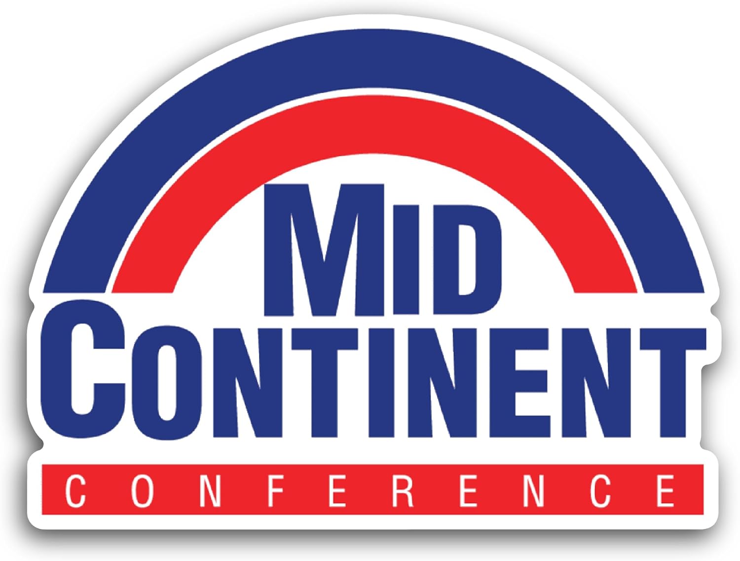 2 (Pieces) 3" and 5" Mid-Continent C0nference Sticker, Waterproof Vinyl Decals for Many Purpose Like Cars, Trucks, Laptops, Phones, Windows and More