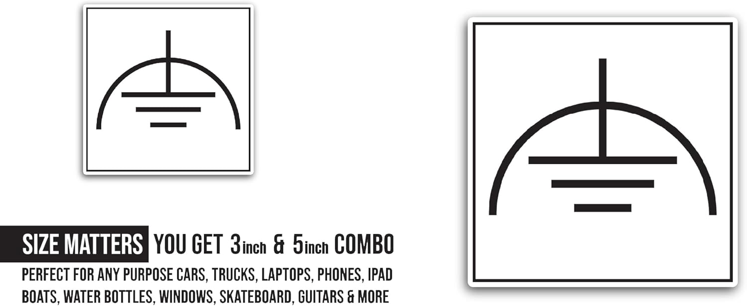 2 (Pieces) 3" and 5" Clean Earth Sign Sticker, Waterproof Vinyl Decals for Many Purpose Like Cars, Trucks, Laptops, Phones, Windows and More