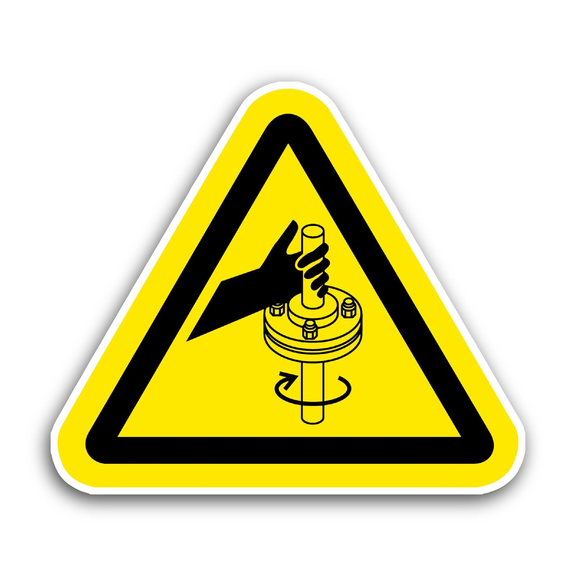 2 (Pieces) 3" and 5" Warning Hazard Caution Sticker, Waterproof Vinyl Decals for Many Purpose Like C