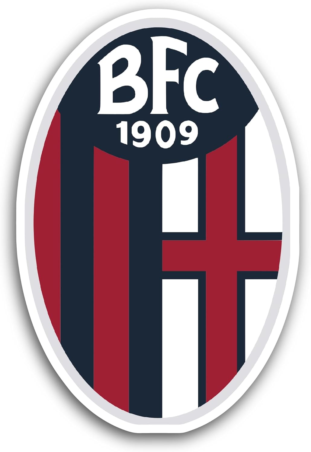 2 (Pieces) 3" and 5" Bol0gna FC Sticker, Waterproof Vinyl Decals for Many Purpose Like Cars, Trucks, Laptops, Phones, Windows and More