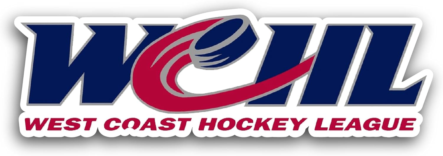 2 (Pieces) 3" and 5" West C0ast Hockey League Sticker, Waterproof Vinyl Decals for Many Purpose Like Cars, Trucks, Laptops, Phones, Windows and More