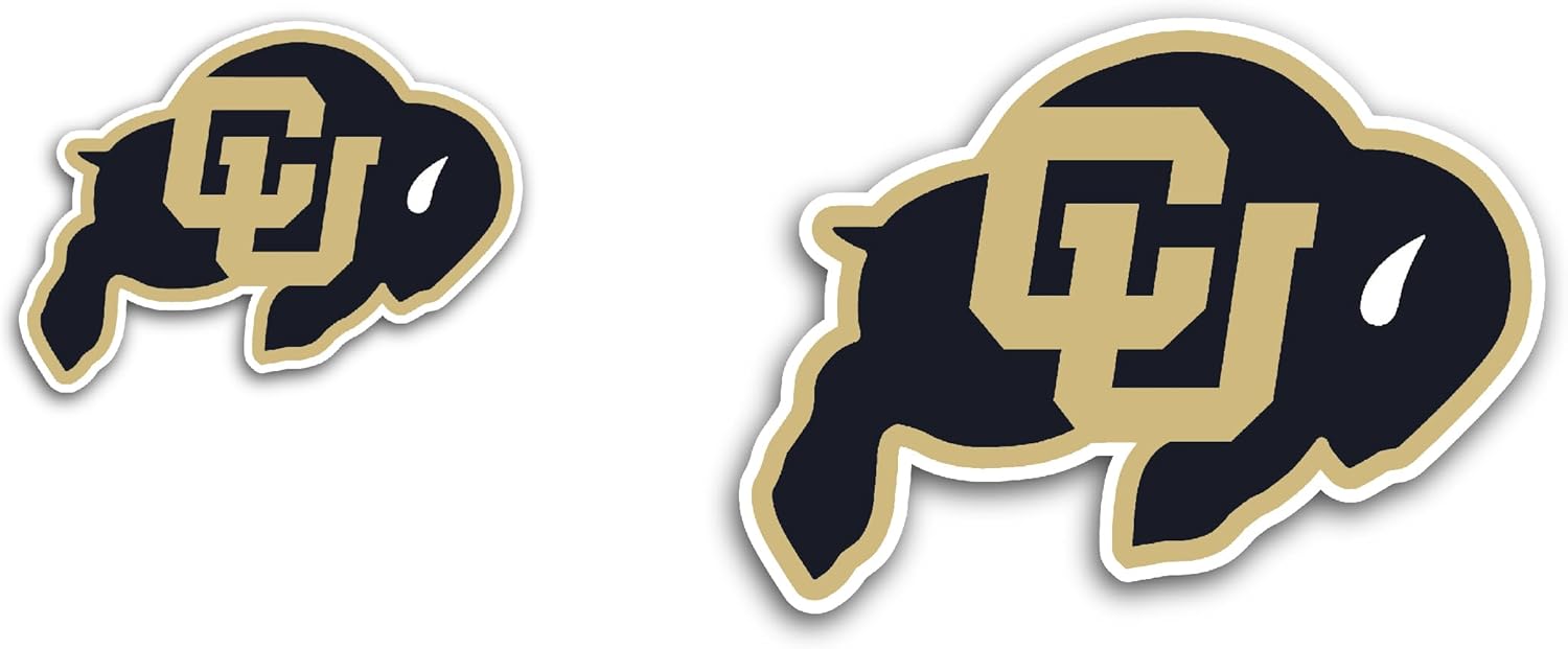 2 (Pieces) 3" and 5" University of C0lorado B0ulder Sticker, Waterproof Vinyl Decals for Many Purpose Like Cars, Trucks, Laptops, Phones, Windows and More