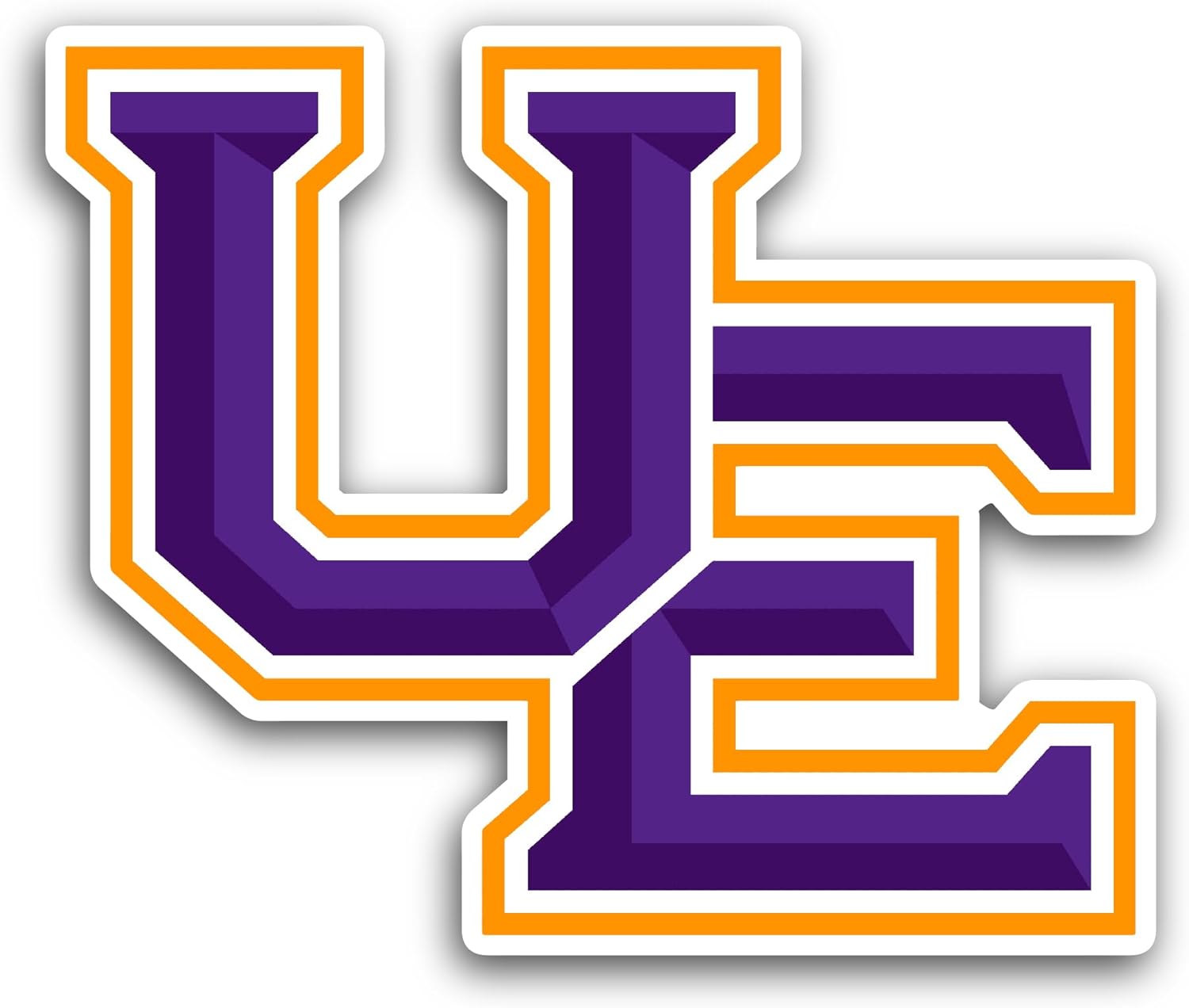 2 (Pieces) 3" and 5" University of Ev@nsville Athletics Sticker, Waterproof Vinyl Decals for Many Purpose Like Cars, Trucks, Laptops, Phones, Windows and More