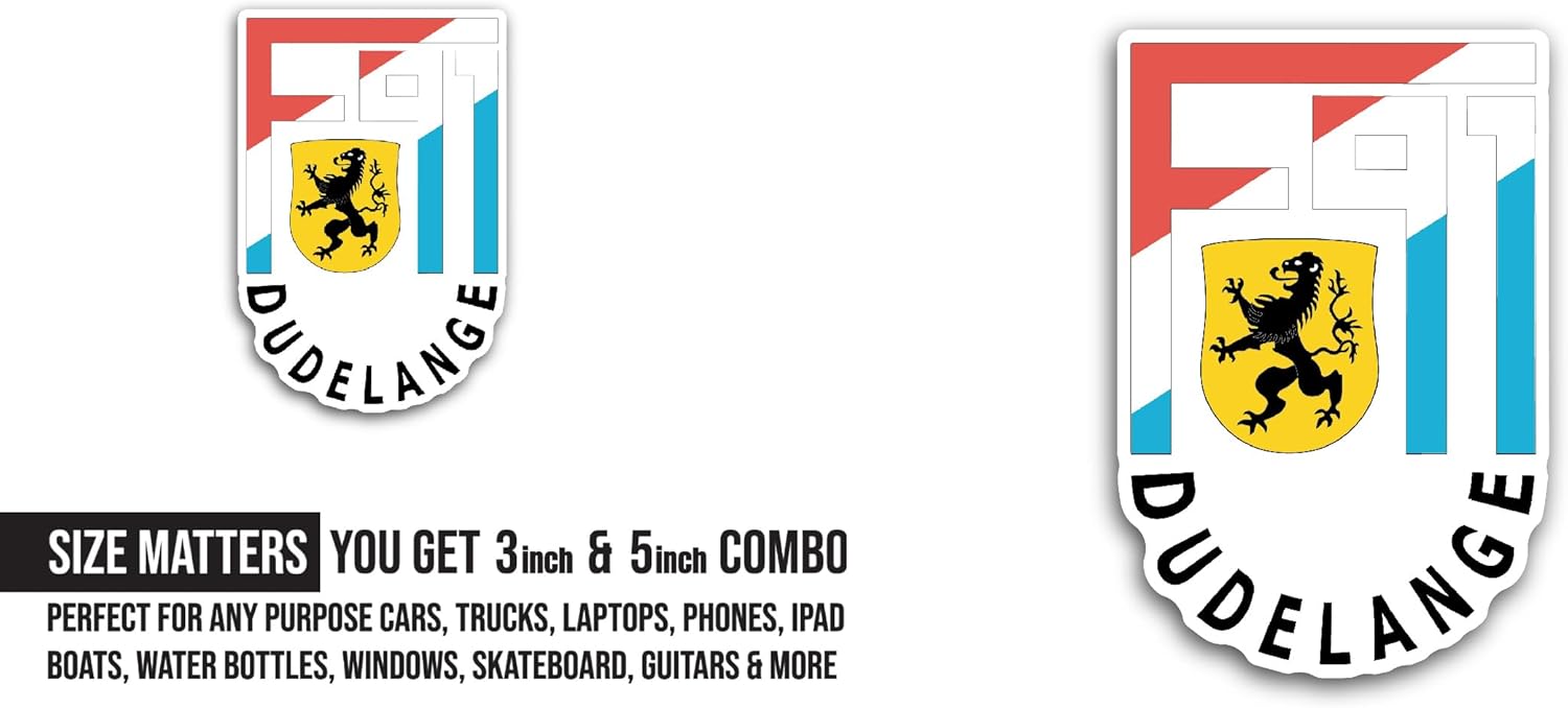 2 (Pieces) 3" and 5" Dudel@nge Sticker, Waterproof Vinyl Decals for Many Purpose Like Cars, Trucks, Laptops, Phones, Windows and More