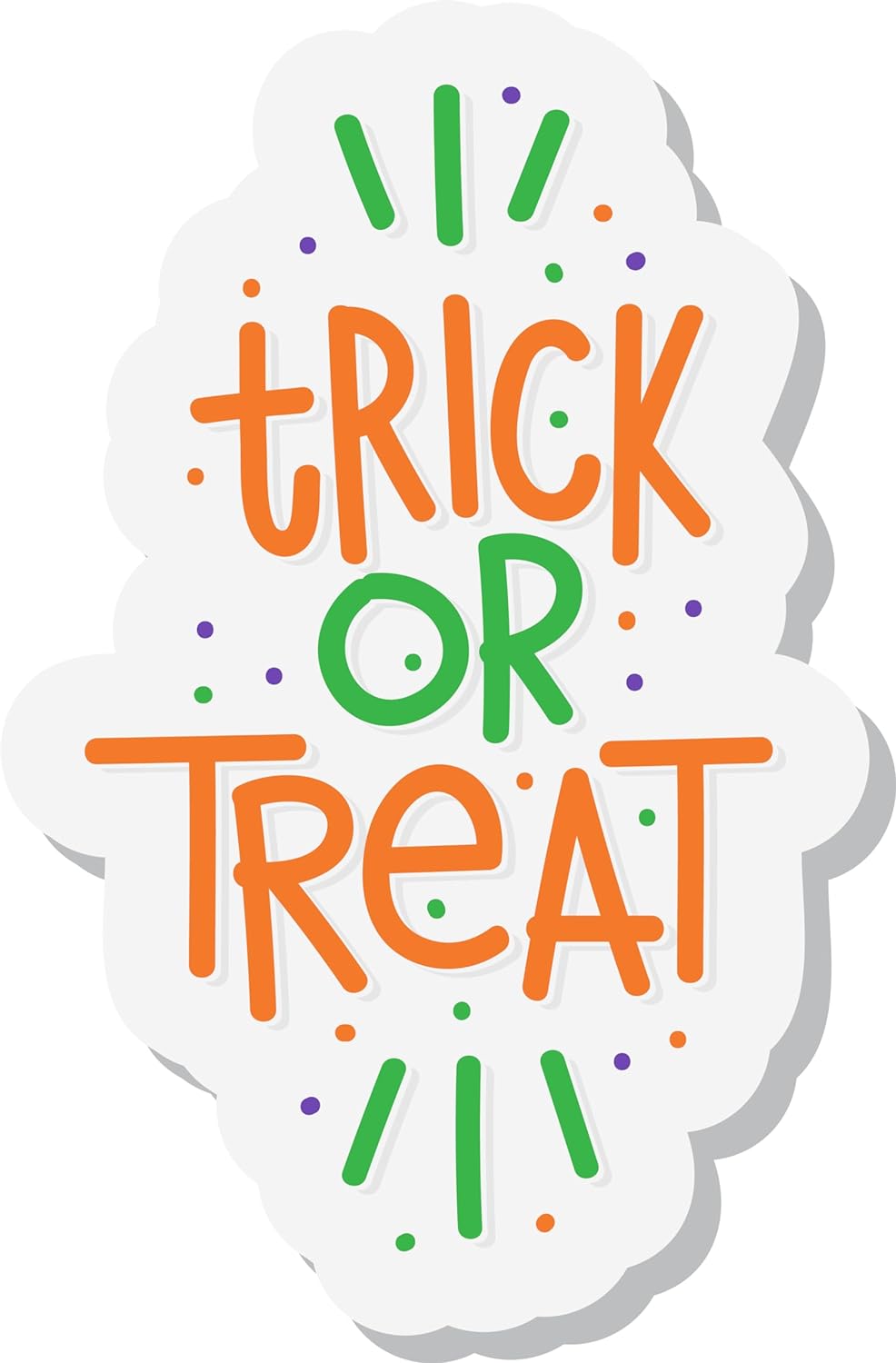 Inspirational Quote Trick Or Treat Motivational Sticker Vinyl Decal Motivation Stickers- 5" Vinyl Sticker Waterproof