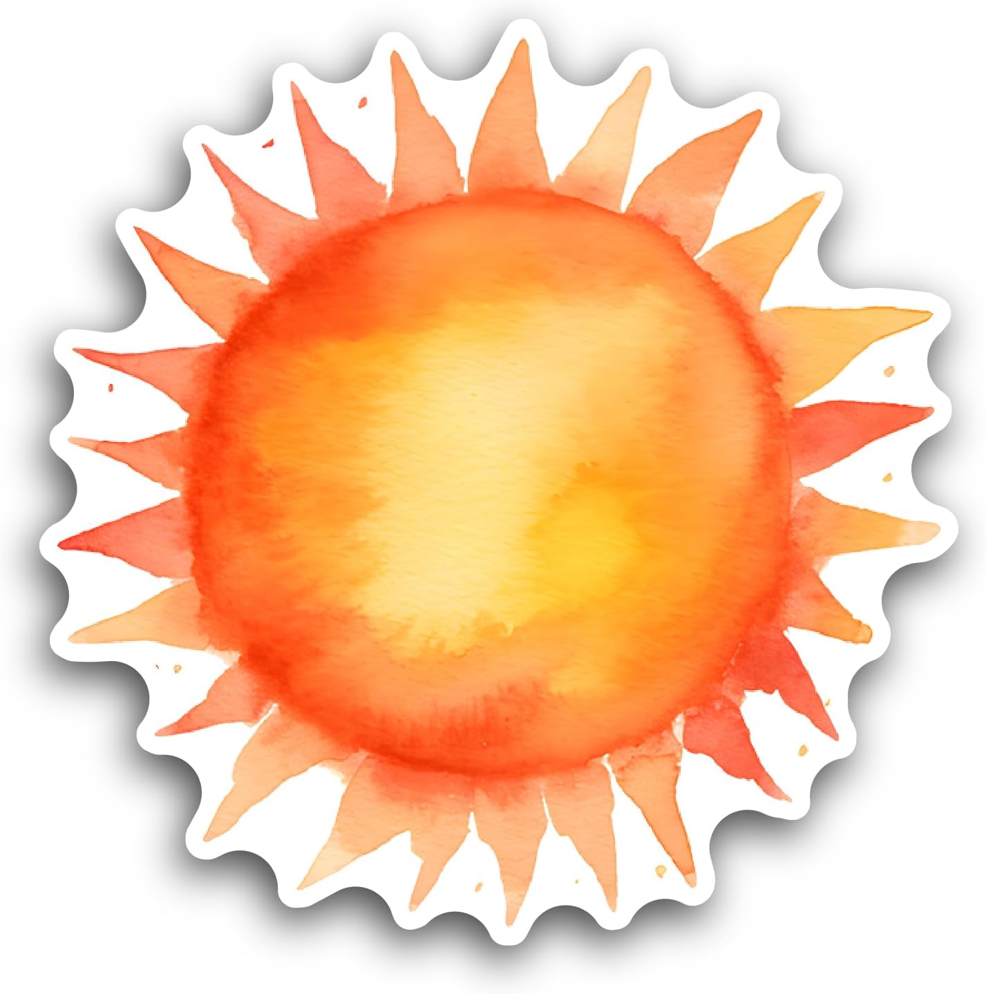 2 (Pieces) 3" and 5" Sun Sticker, Waterproof Vinyl Decals for Many Purpose Like Cars, Trucks, Laptops, Phones, Windows and More