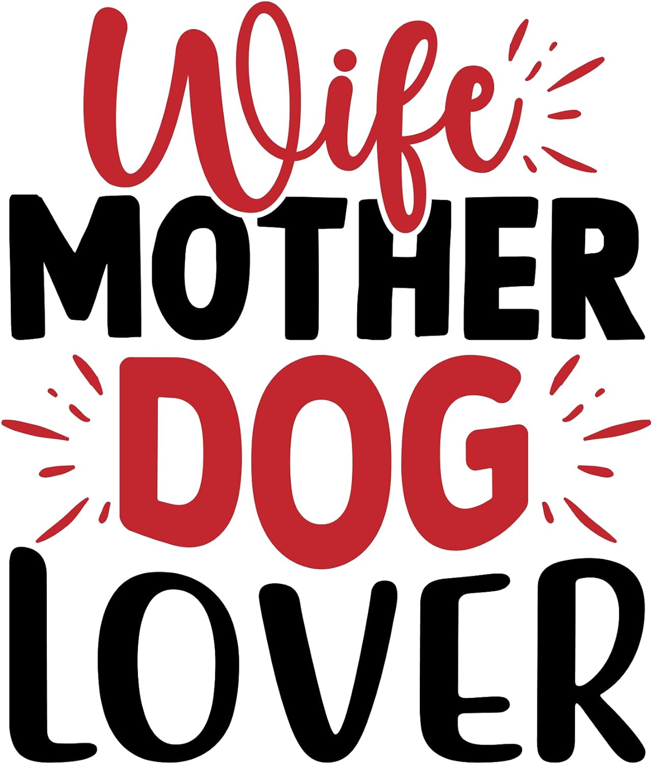 Inspirational Quote "Wife Mother Dog Lover" Motivational Sticker Vinyl Decal Motivation Stickers- 5" Vinyl Sticker Waterproof