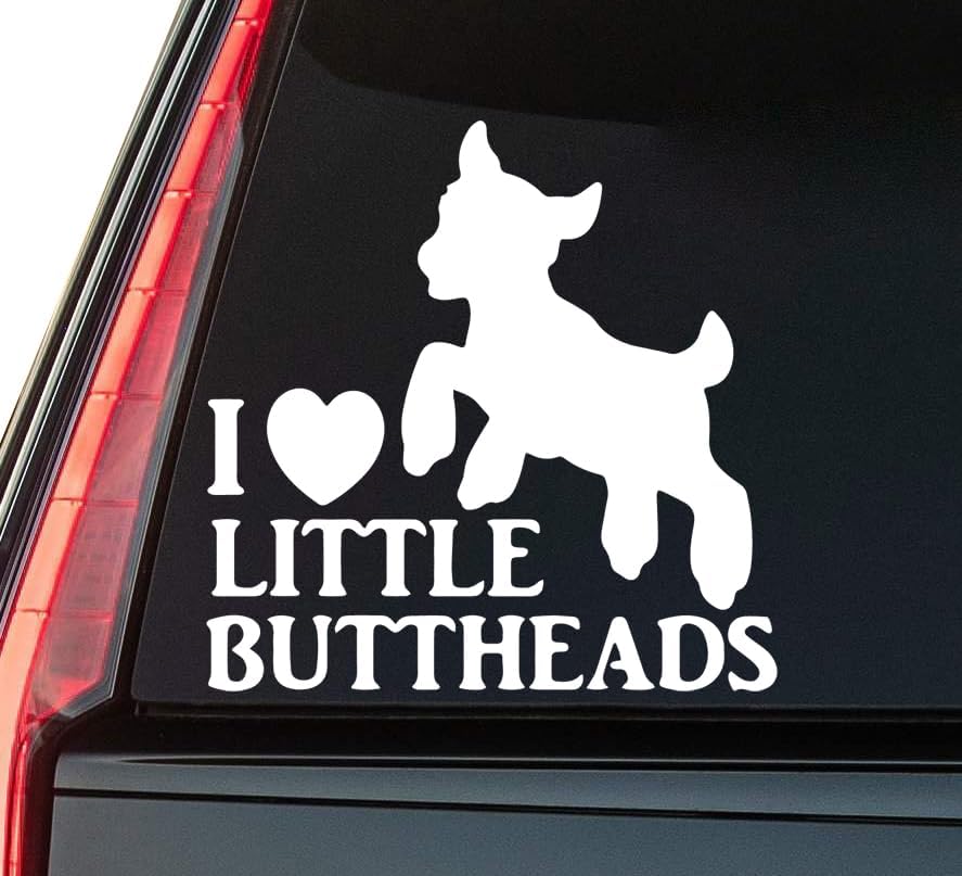 Buttheads Window Vinyl Decal Sticker 6" (White), Waterproof Vinyl Decals for Many Purpose Like Cars, Trucks, Laptops, Phones, Windows and More