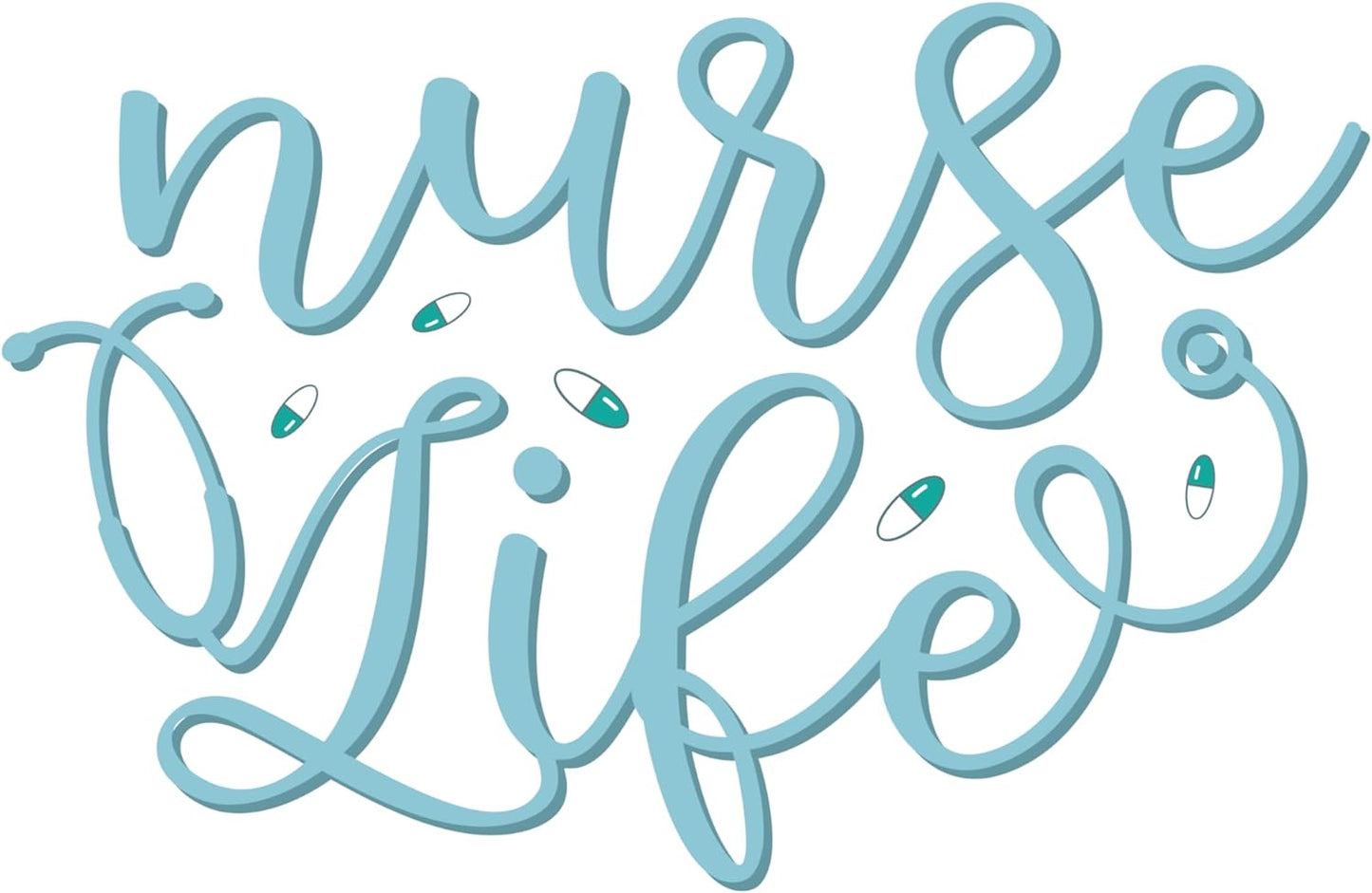 Inspirational Quote "Nurse Life" Motivational Sticker Vinyl Decal Motivation Stickers- 5" Vinyl Sticker Waterproof