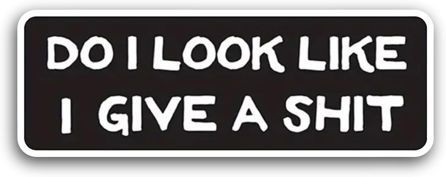 2 (Pieces) 3" and 5" Do I Look Like Text Sticker, Waterproof Vinyl Decals for Many Purpose Like Cars, Trucks, Laptops, Phones, Windows and More