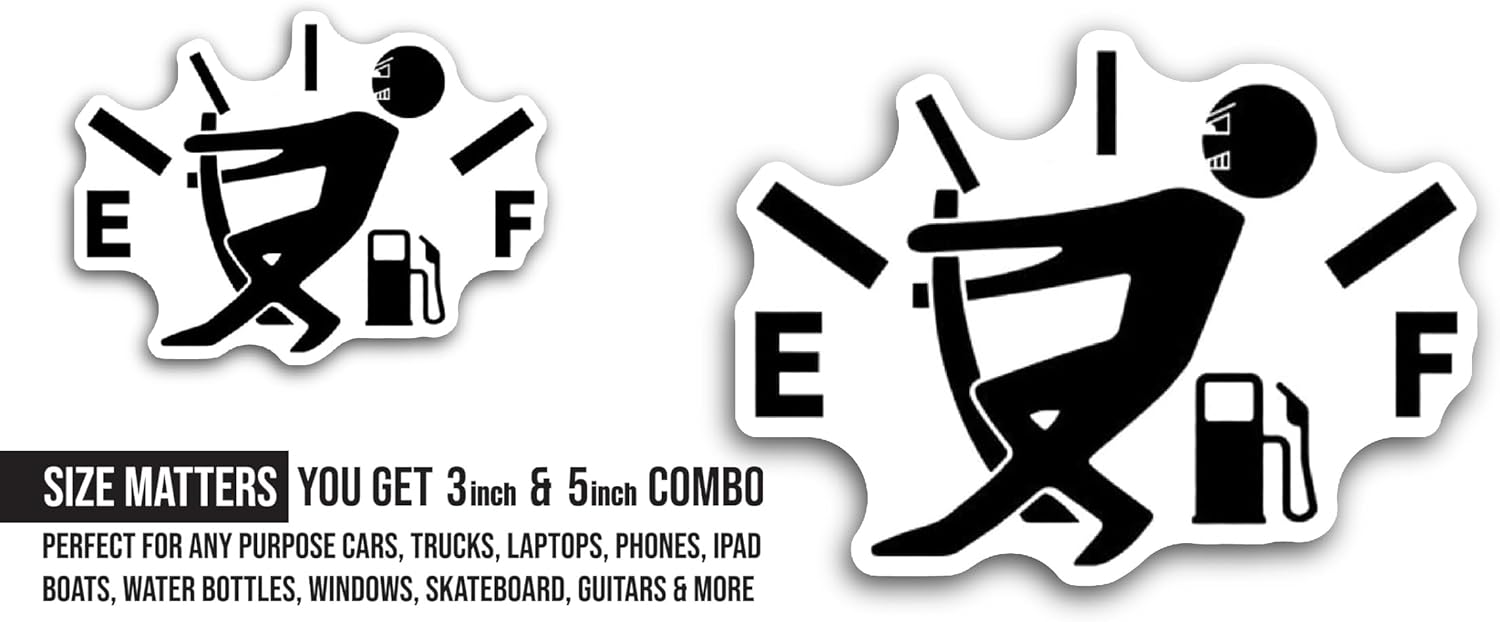 2 (Pieces) 3" and 5" Car Fuel Gauge Sticker, Waterproof Vinyl Decals for Many Purpose Like Cars, Trucks, Laptops, Phones, Windows and More (Copy)