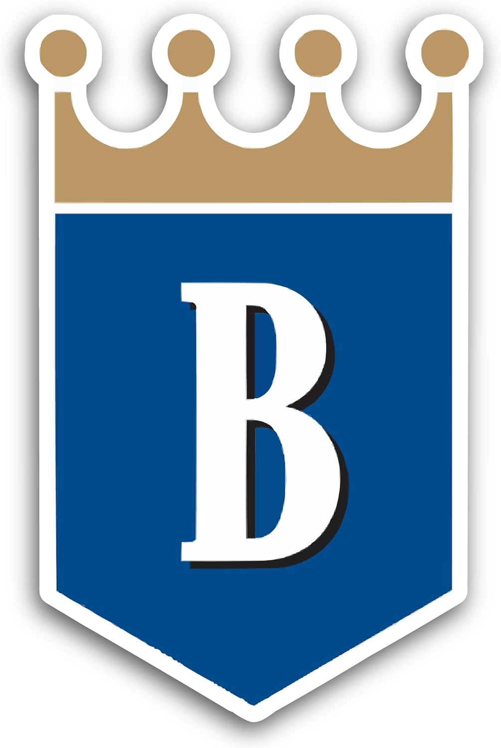 2 (Pieces) 3" and 5" Burl1ngton R0yals Logo Sticker, Waterproof Vinyl Decals for Many Purpose Like Cars, Trucks, Laptops, Phones, Windows and More