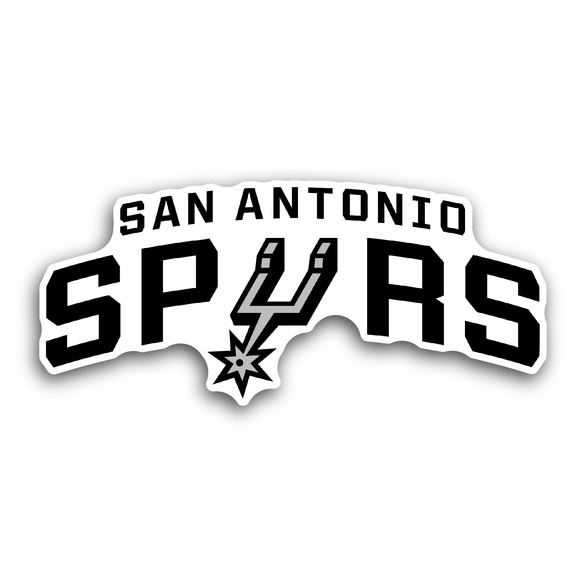 2 (Pieces) 3" and 5" S@n Ant0nio Spurs Decal Sticker, Waterproof Vinyl Decals for Many Purpose Like 