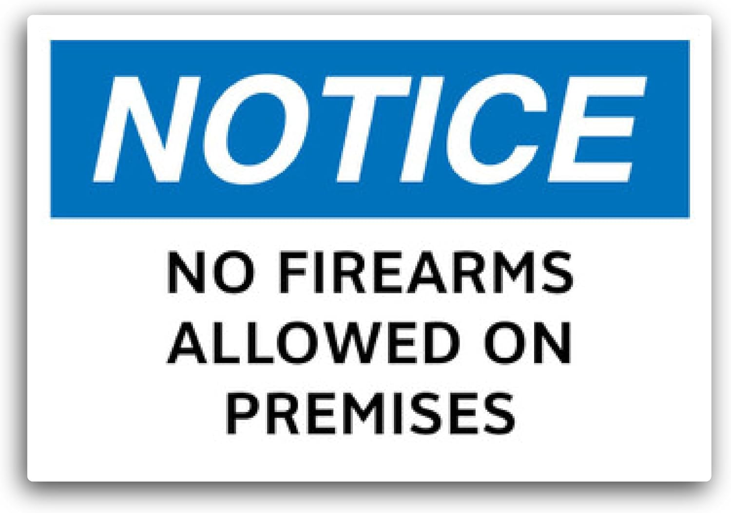 2 (Pieces) 3" and 5" No Firearms Allowed On Premises Sticker, Waterproof Vinyl Decals for Many Purpose Like Cars, Trucks, Laptops, Phones, Windows and More