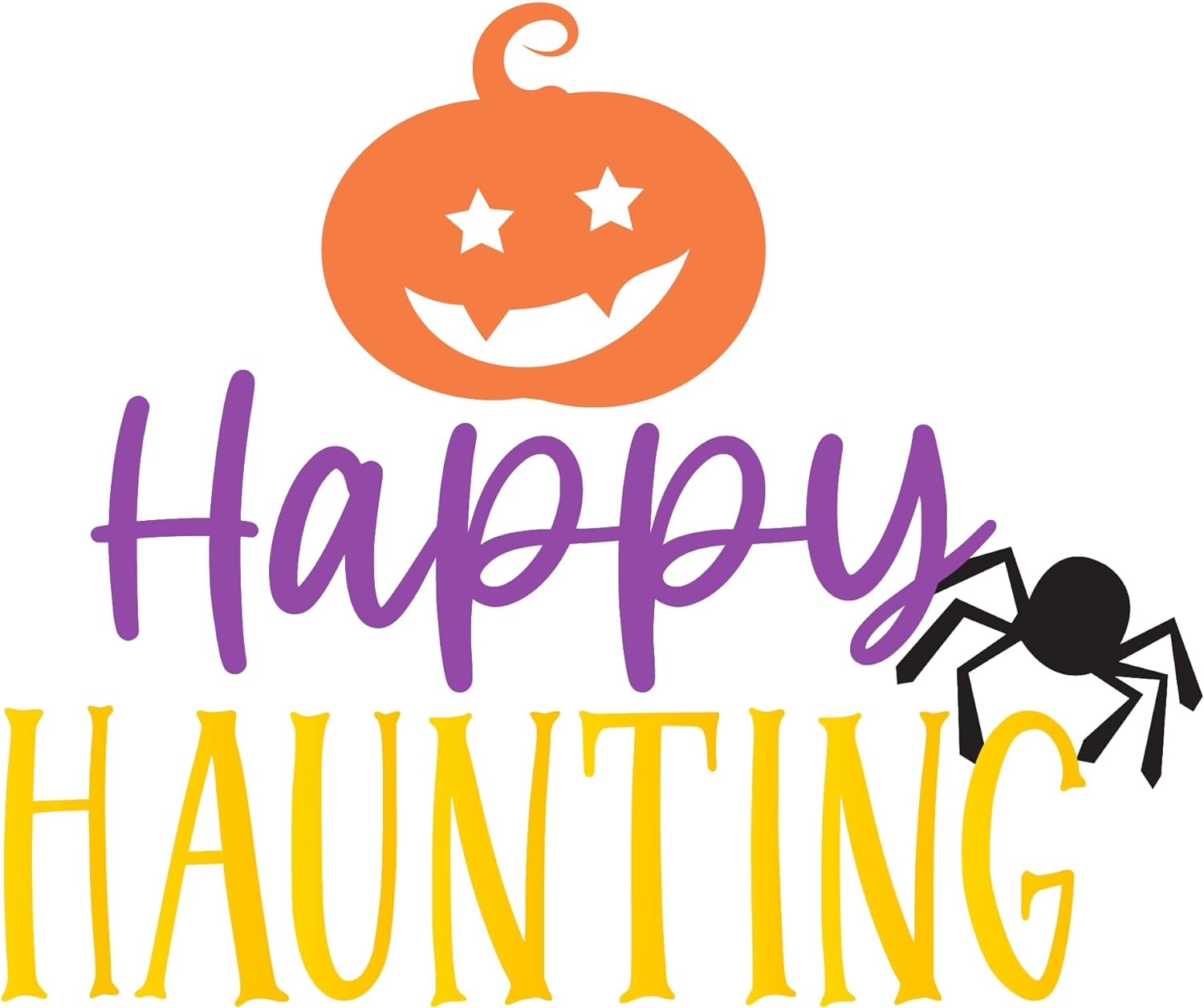 Inspirational Quote Happy Haunting Motivational Sticker Vinyl Decal Motivation Stickers- 5" Vinyl Sticker Waterproof