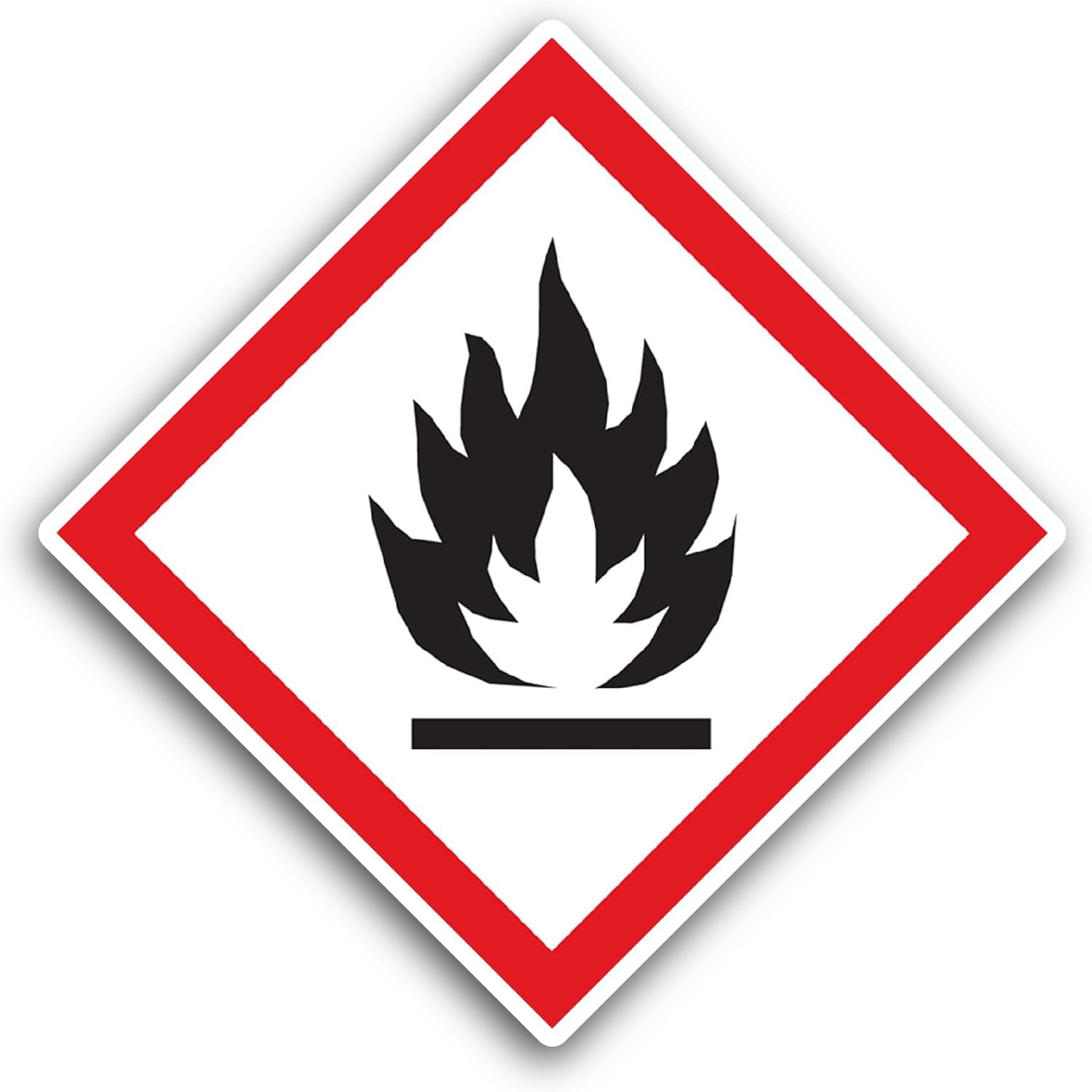 2 (Pieces) 3" and 5" Flammability Sign Sticker, Waterproof Vinyl Decals for Many Purpose Like Cars, Trucks, Laptops, Phones, Windows and More