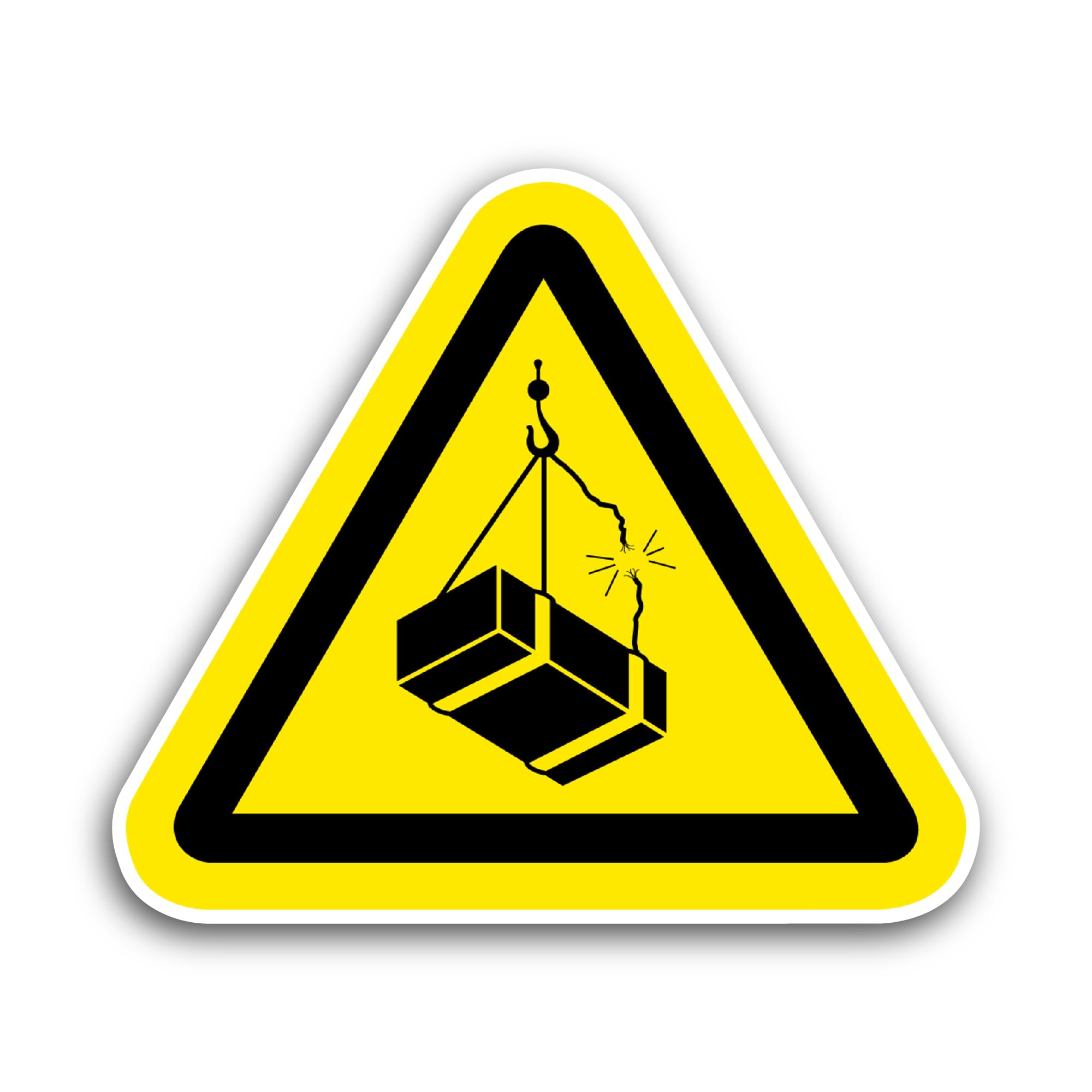 2 (Pieces) 3" and 5" Danger Overhead Sticker, Waterproof Vinyl Decals for Many Purpose Like Cars, Tr