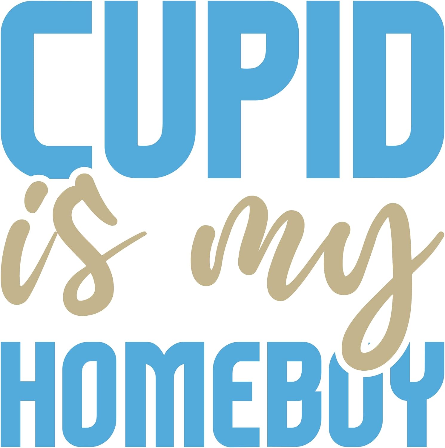 Inspirational Quote Cupid is My Homeboy Motivational Sticker Vinyl Decal Motivation Stickers- 5" Vinyl Sticker Waterproof
