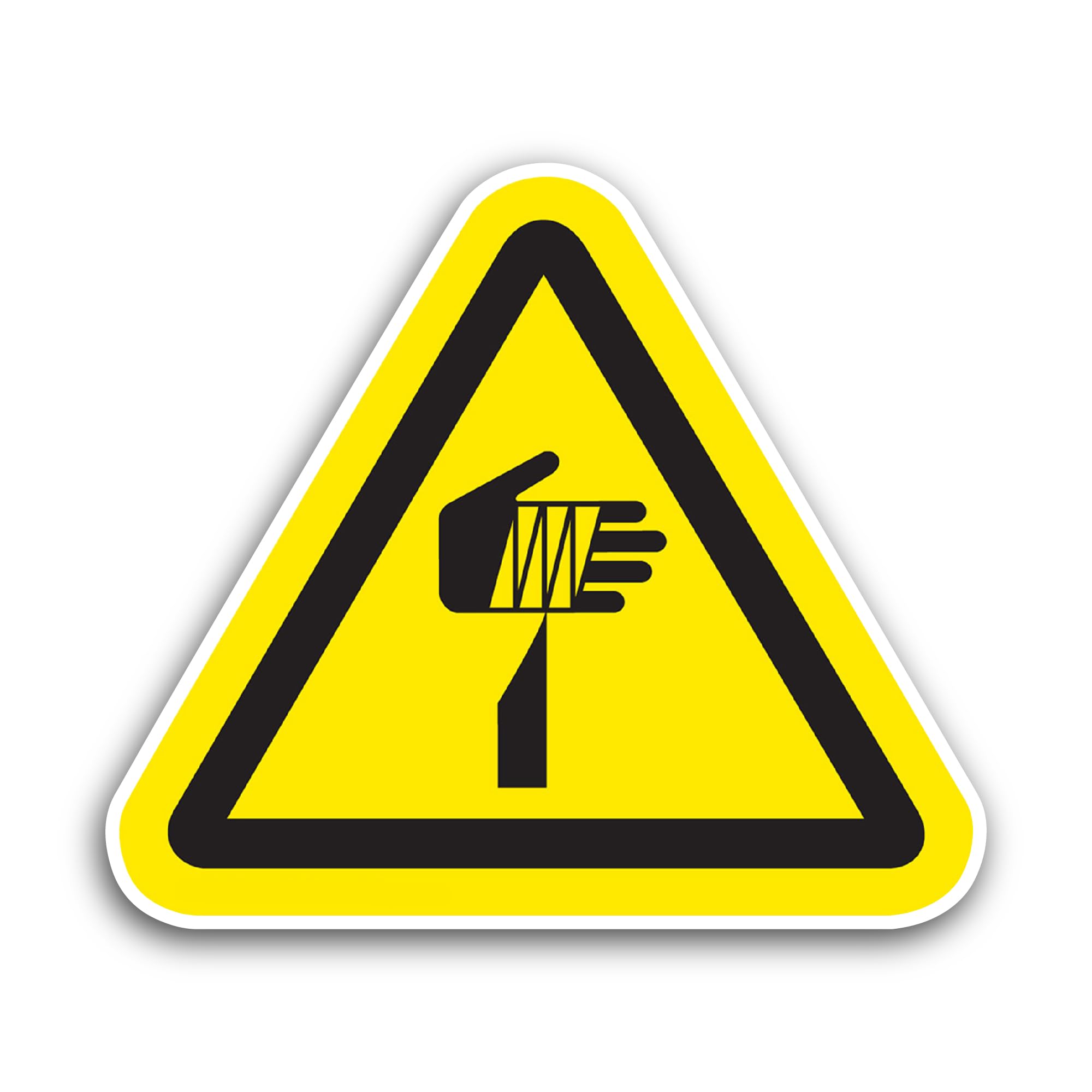 2 (Pieces) 3" and 5" Hand Injury Sign Sticker, Waterproof Vinyl Decals for Many Purpose Like Cars, T