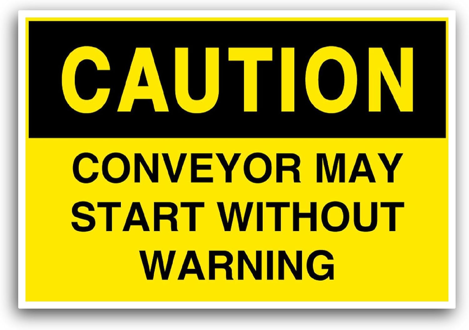 2 (Pieces) 3" and 5" Conveyor May Start Sticker, Waterproof Vinyl Decals for Many Purpose Like Cars, Trucks, Laptops, Phones, Windows and More