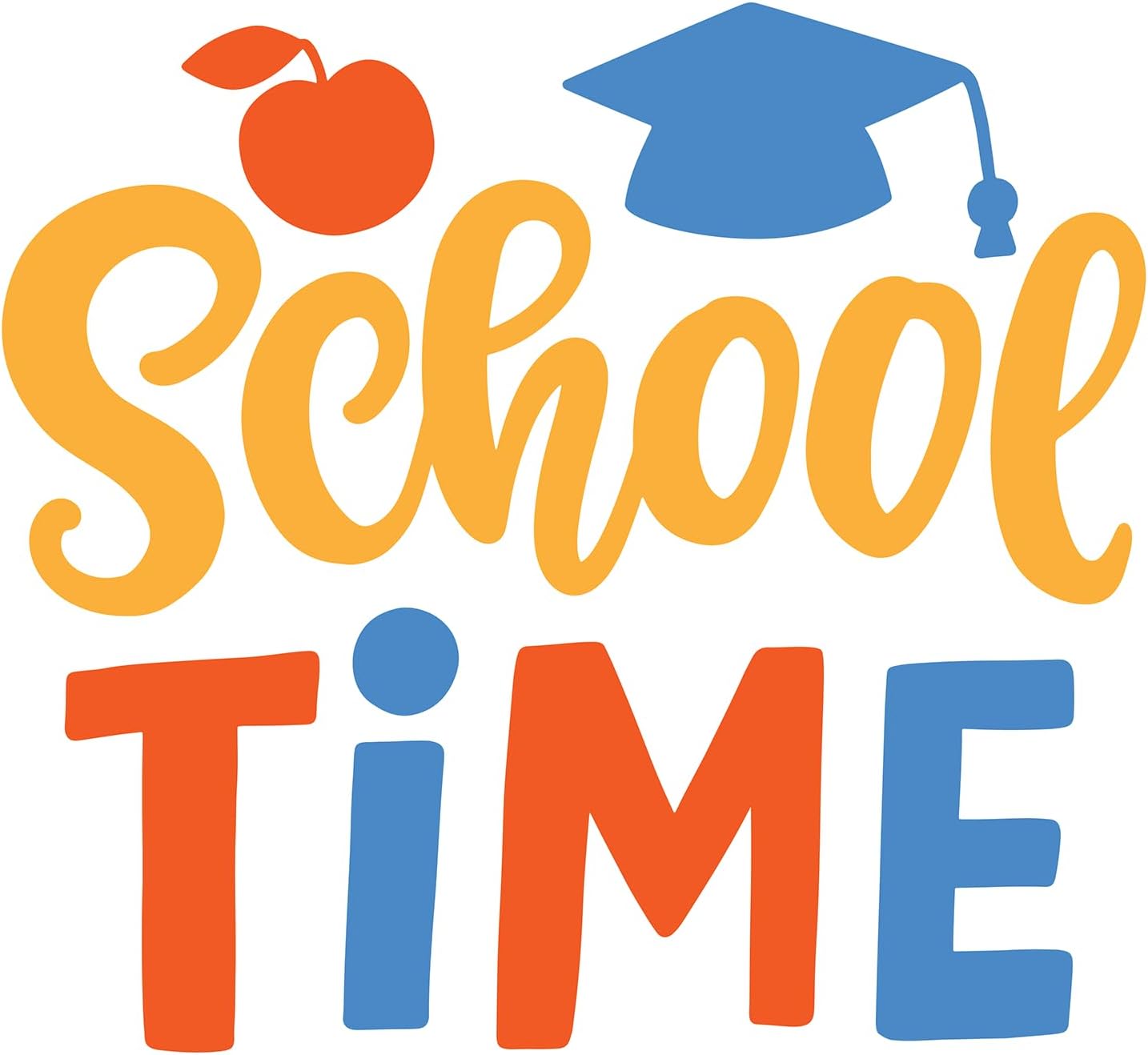 Inspirational Quote "School Time - Sticker" Motivational Sticker Vinyl Decal Motivation Stickers- 5" Vinyl Sticker Waterproof