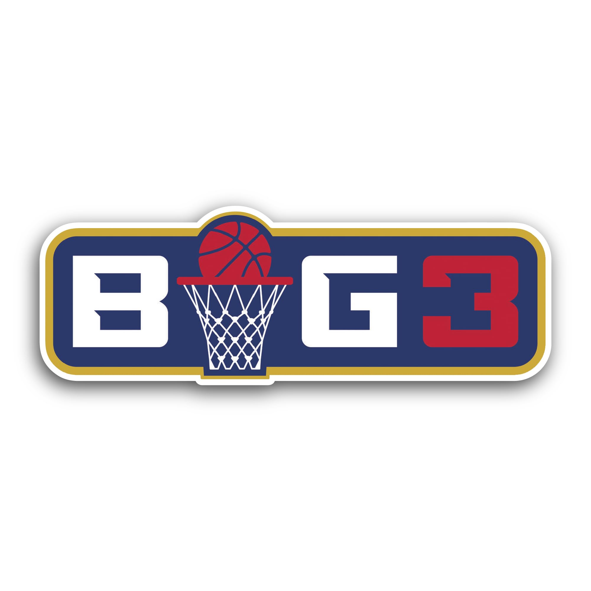 2 (Pieces) 3" and 5" BIG3 L3ague Logo Sticker, Waterproof Vinyl Decals for Many Purpose Like Cars, T