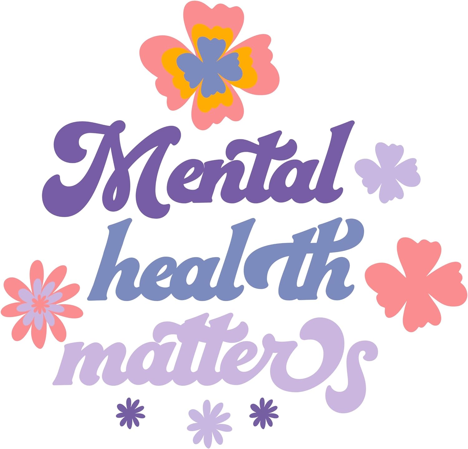 Inspirational Quote "Mental Health Care Matters" Motivational Sticker Vinyl Decal Motivation Stickers- 5" Vinyl Sticker Waterproof