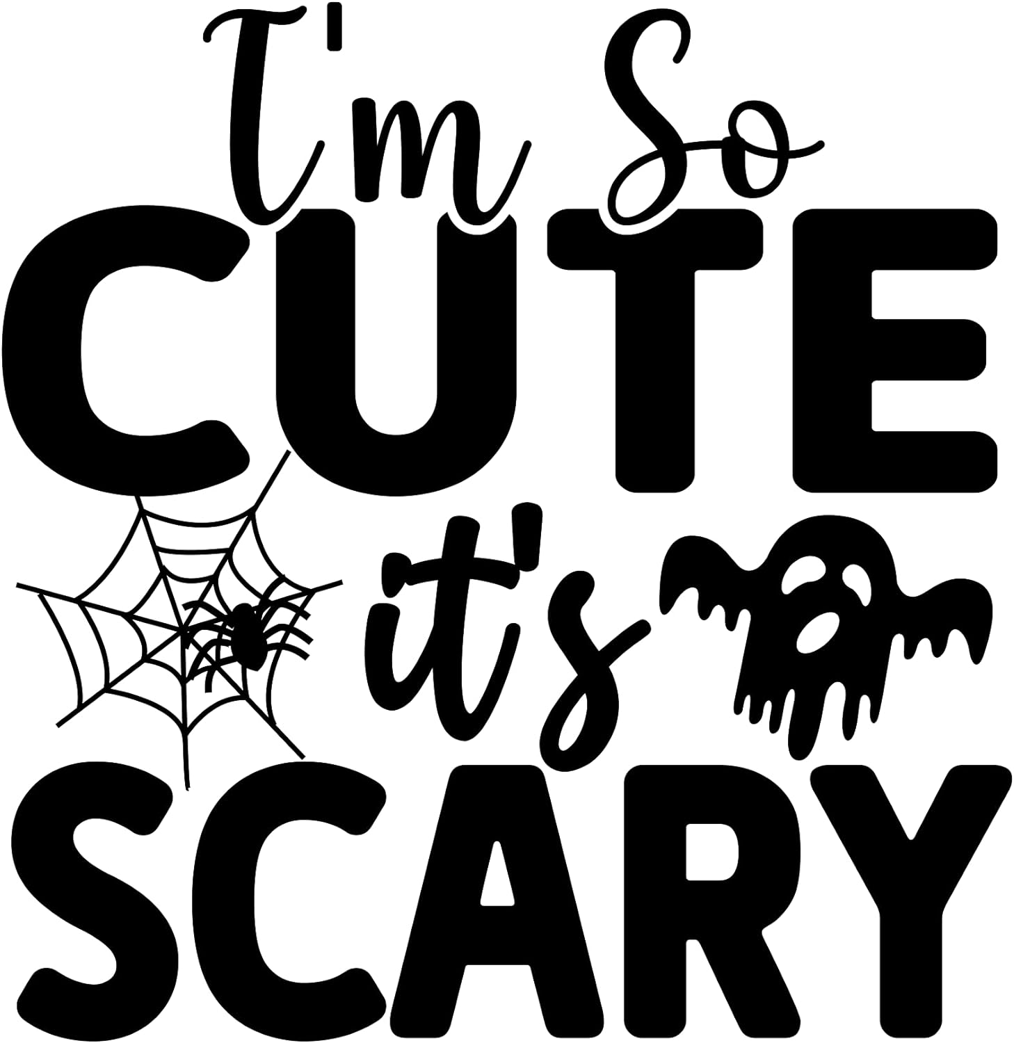 Inspirational Quote I'm So Cute It's Scary Motivational Sticker Vinyl Decal Motivation Stickers- 5" Vinyl Sticker Waterproof