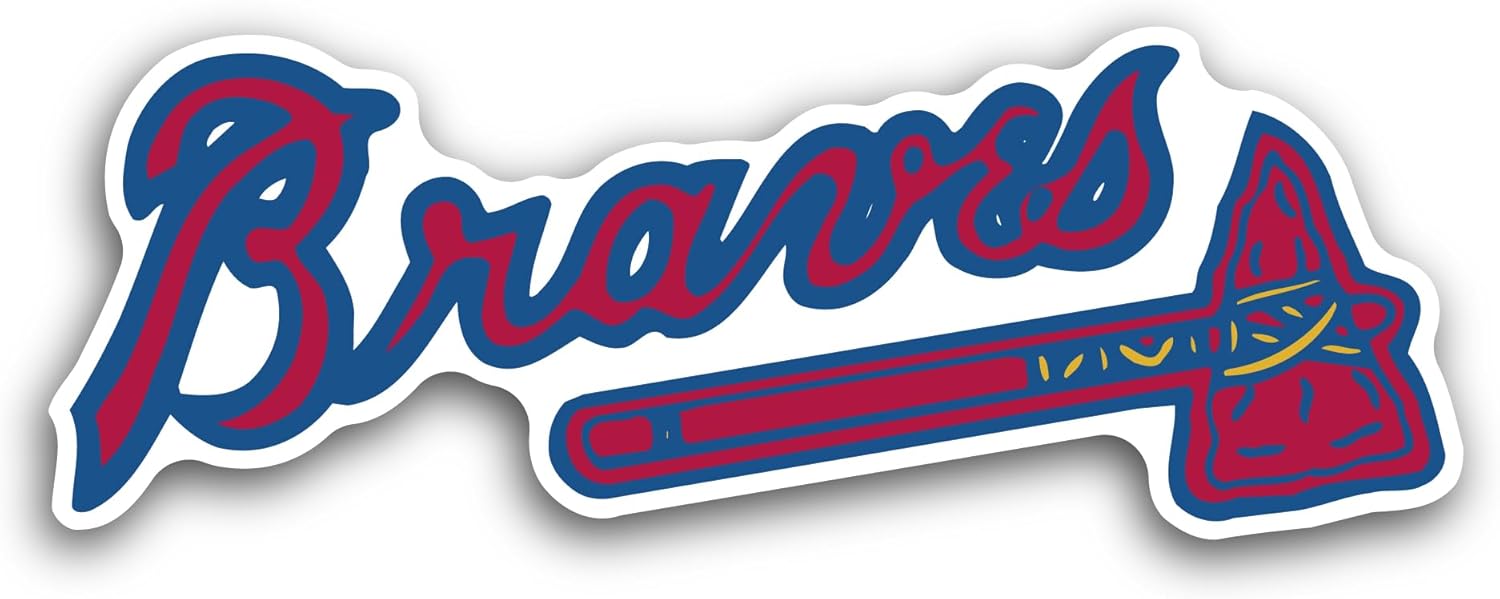 2 (Pieces) 3" and 5" Atlanta Br@VES Sticker, Waterproof Vinyl Decals for Many Purpose Like Cars, Trucks, Laptops, Phones, Windows and More
