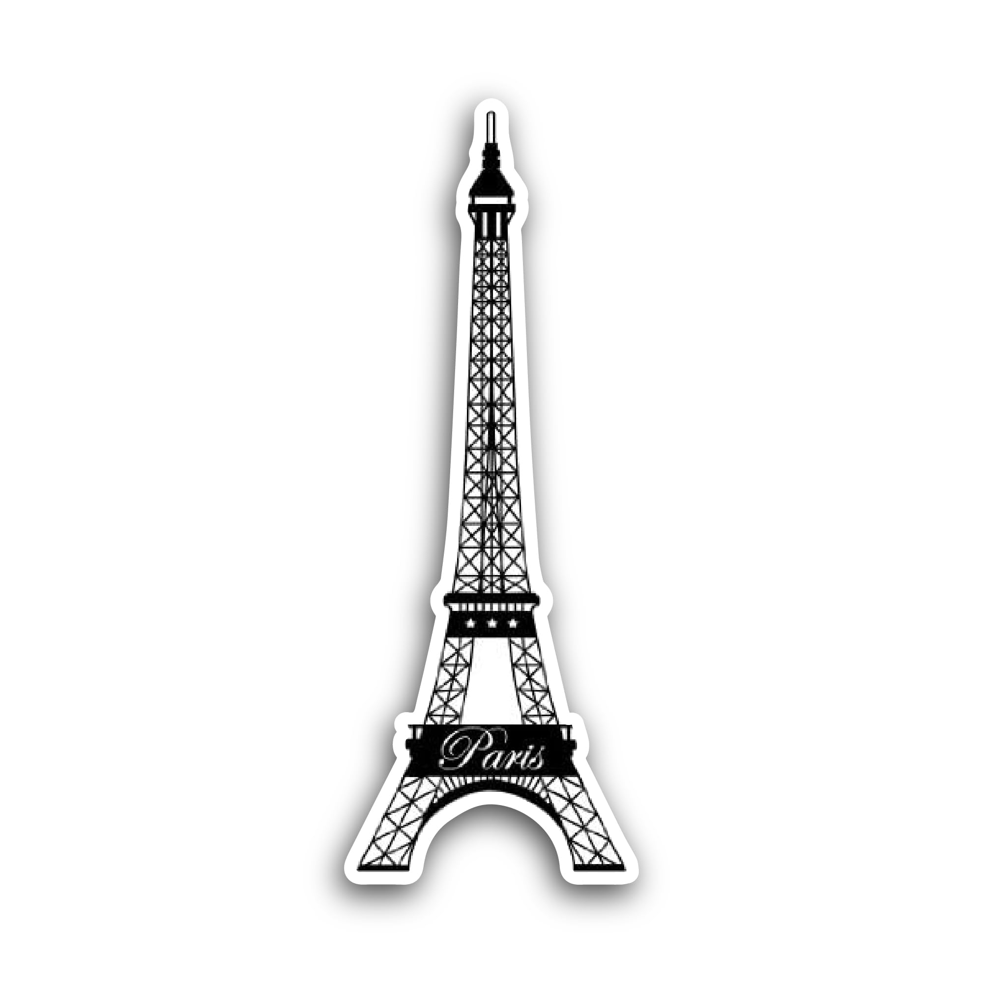 3 (Pieces) 1" 2" and 3" Old Vintage Car with USA Flag Decal Sticker, Waterproof & Scratch Resistant 